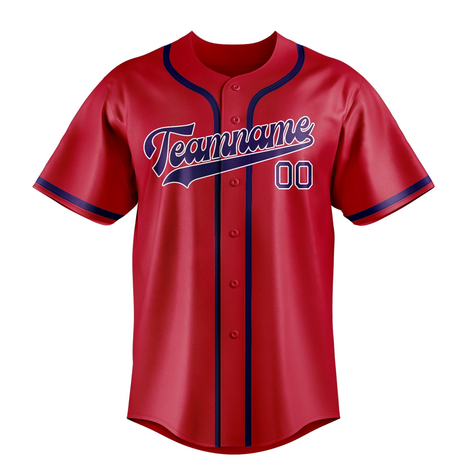 Maillot de baseball personnalisé rouge et violet