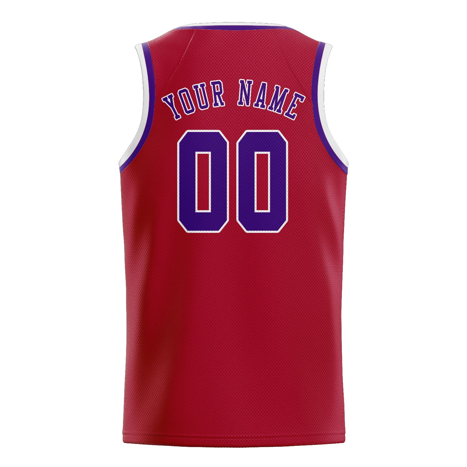 Maillot de basketball rouge et violet personnalisé