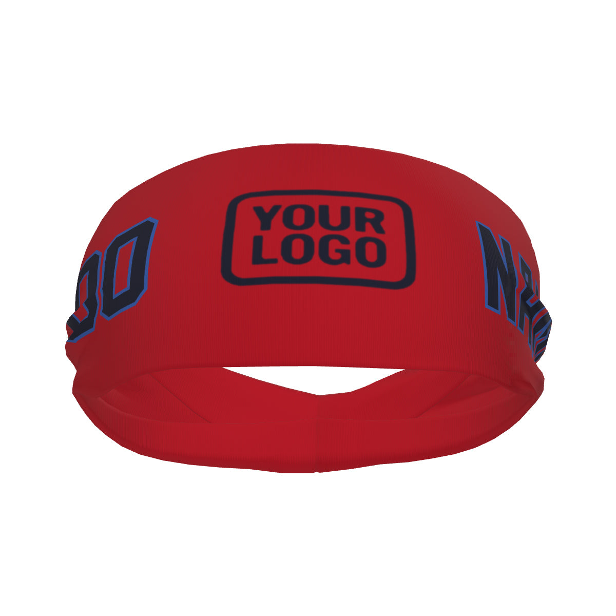 Custom Red Navy Sports headband