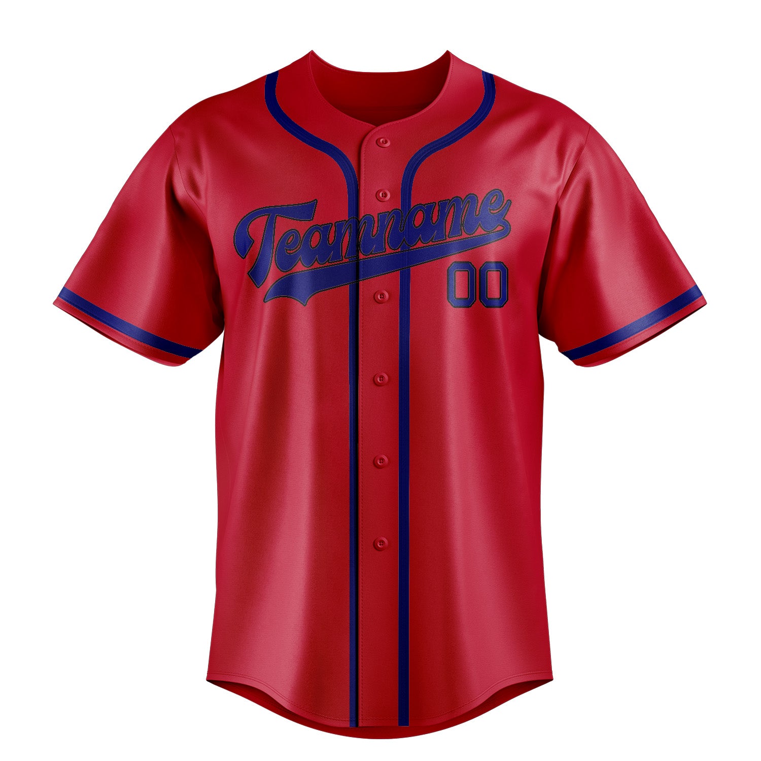 Maillot de baseball personnalisé rouge et bleu ciel