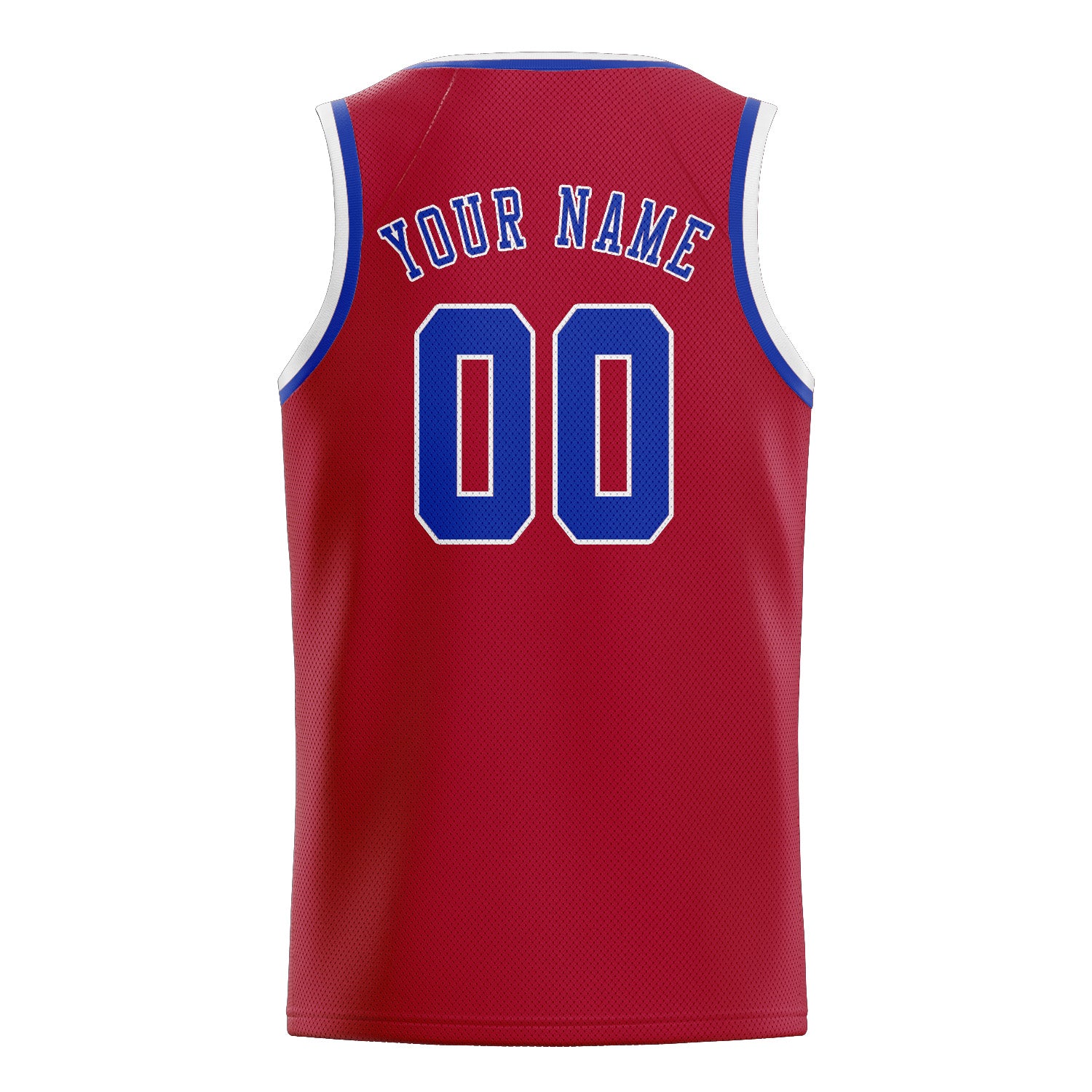 Maillot de basketball personnalisé rouge et bleu ciel