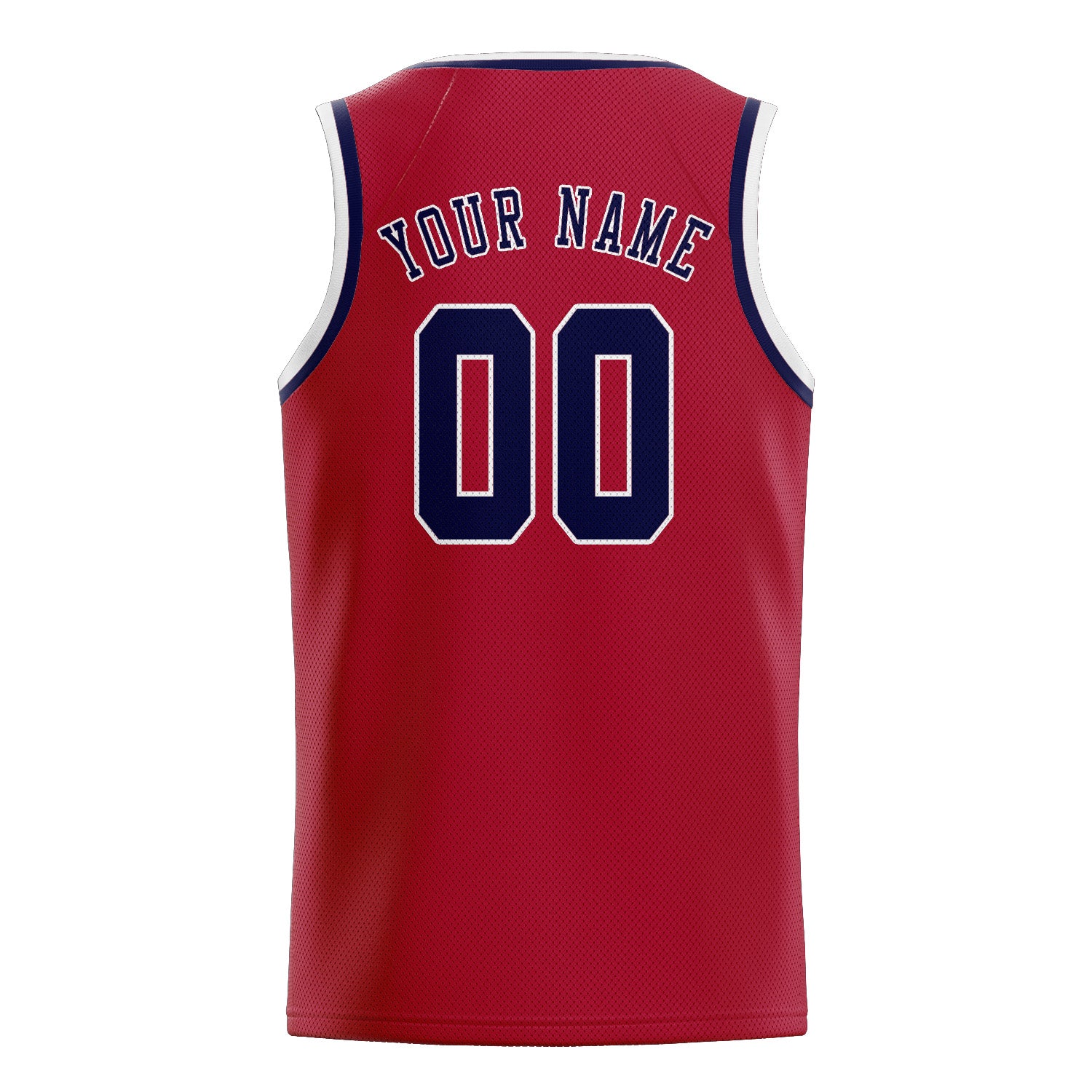 Maillot de basketball personnalisé rouge marine