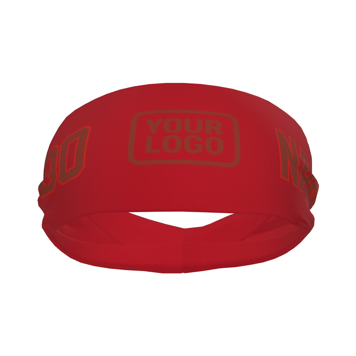 Bandeau de sport rouge corail personnalisé