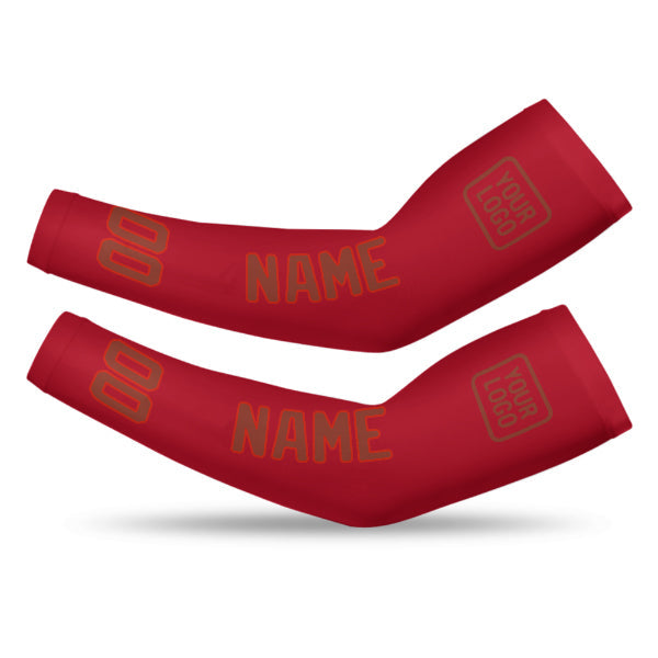 Manchon de bras rouge corail personnalisé