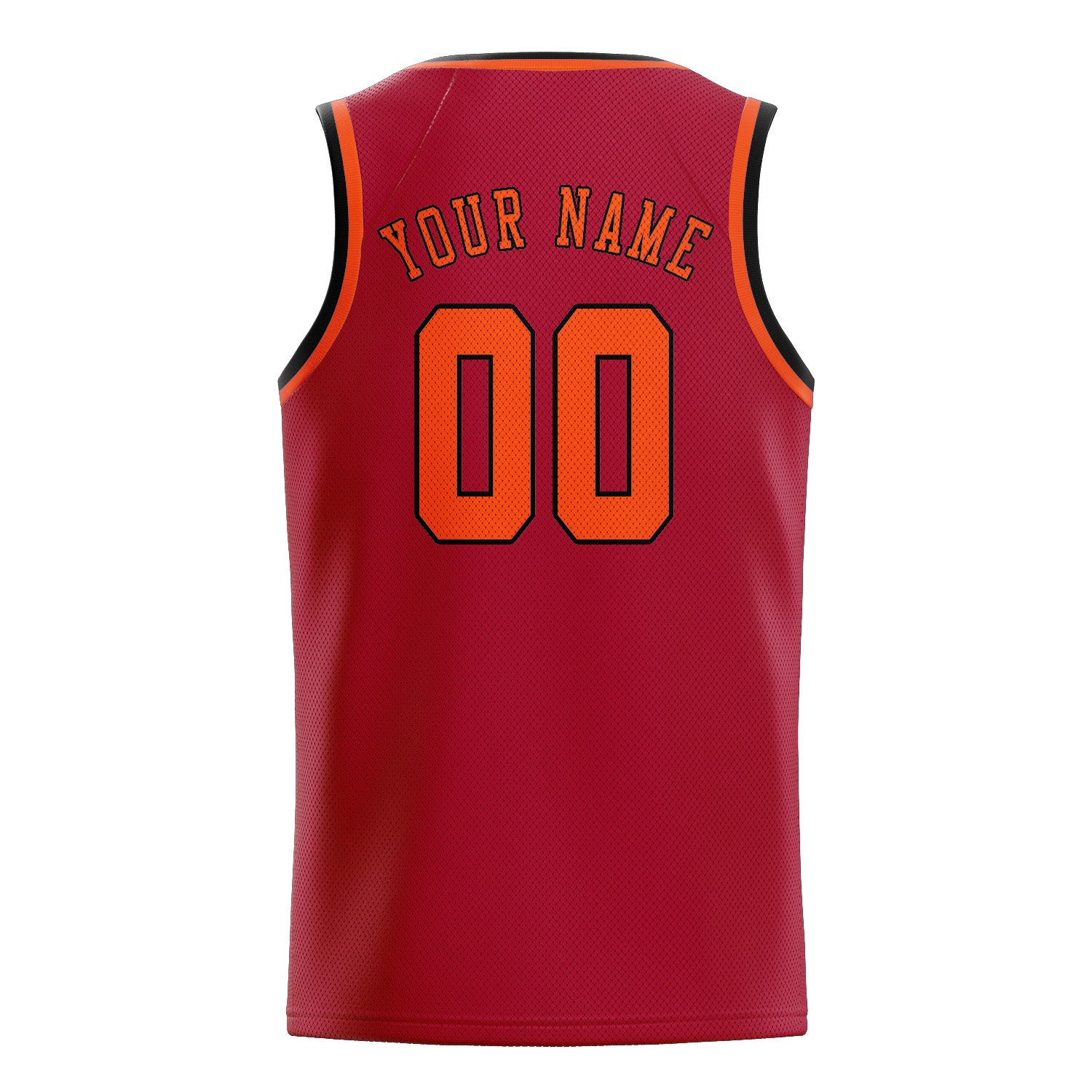 Maillot de basketball personnalisé rouge-orange-rouge