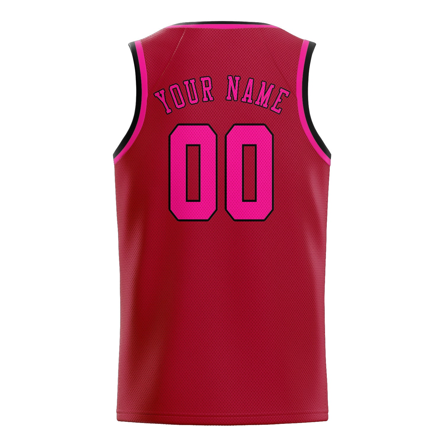 Maillot de basketball personnalisé rouge et rose