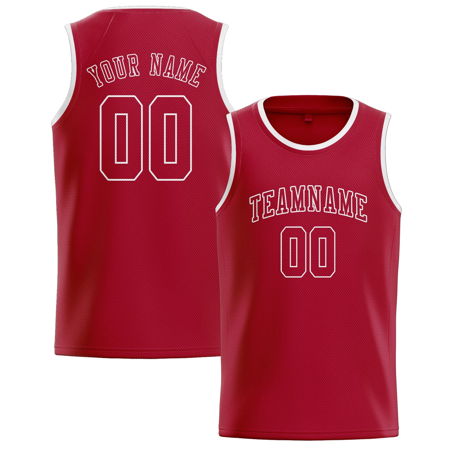 Maillot de basketball rouge personnalisé
