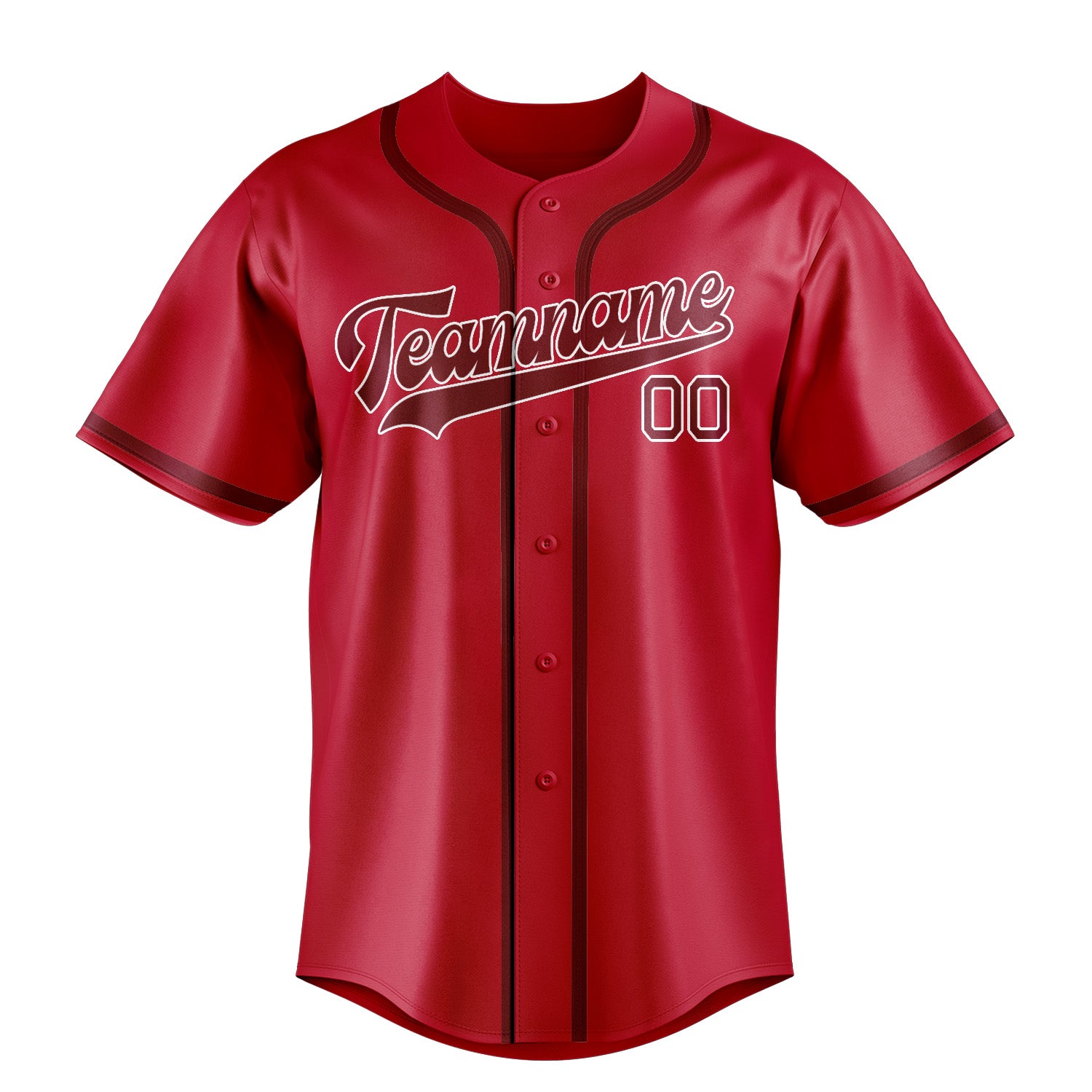 Maillot de baseball rouge cramoisi personnalisé
