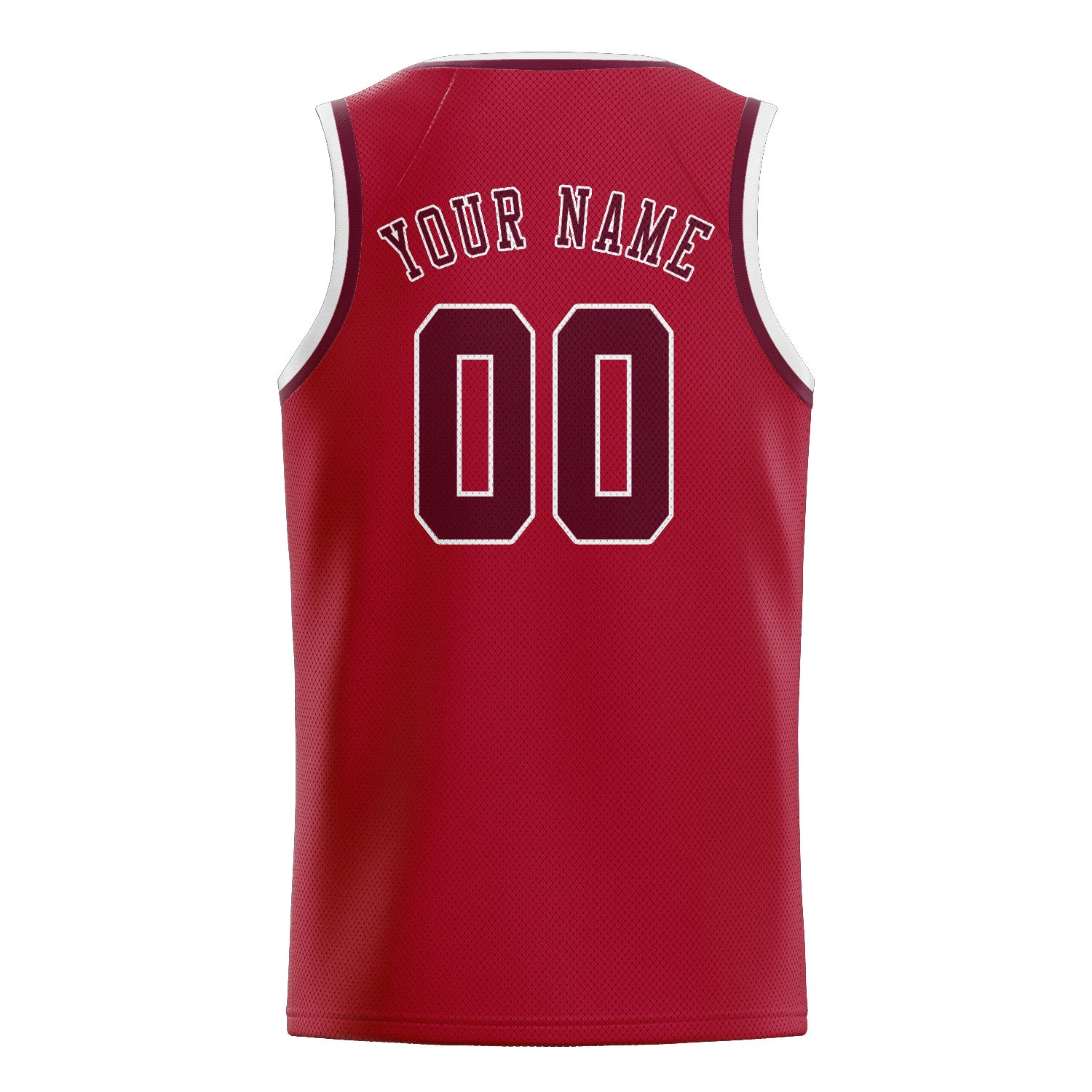 Maillot de basketball rouge cramoisi personnalisé