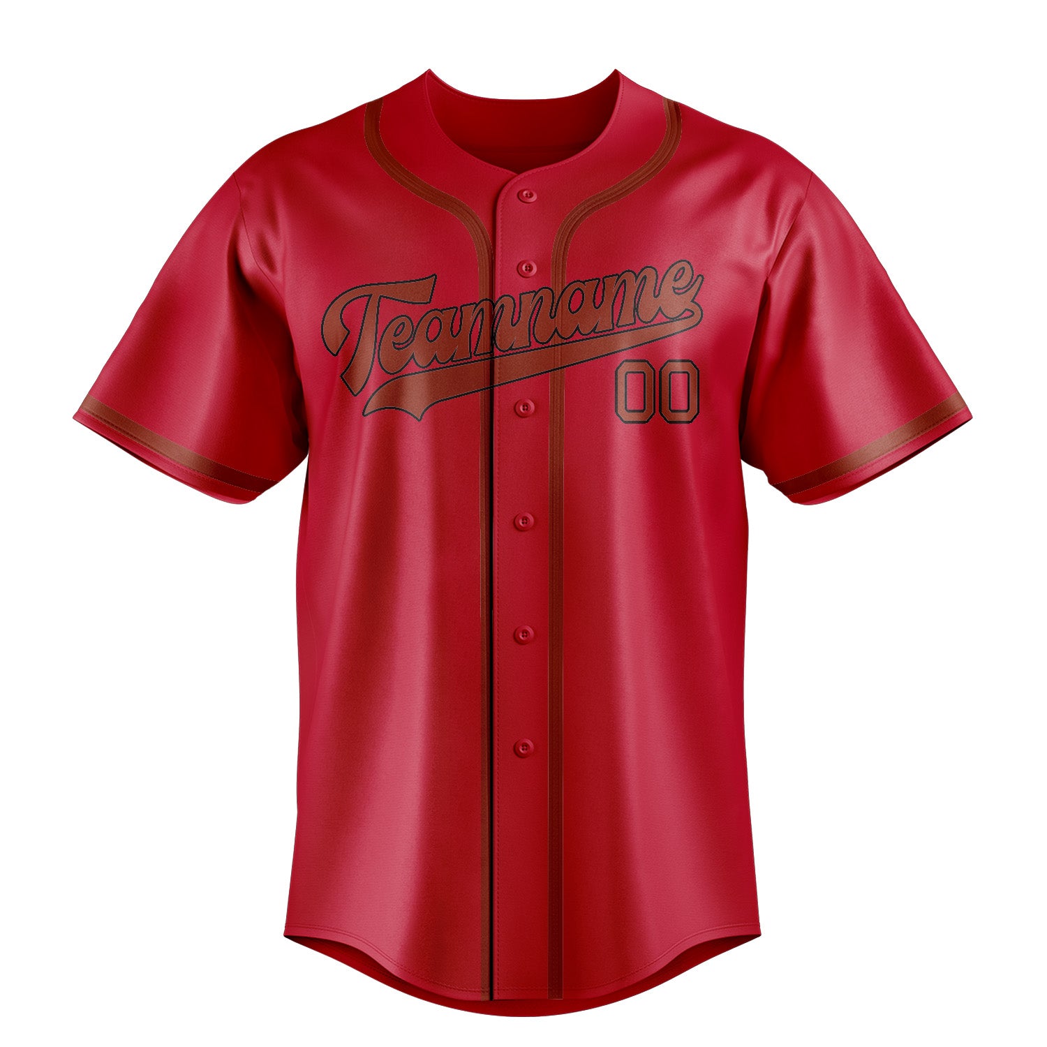 Maillot de baseball rouge corail personnalisé