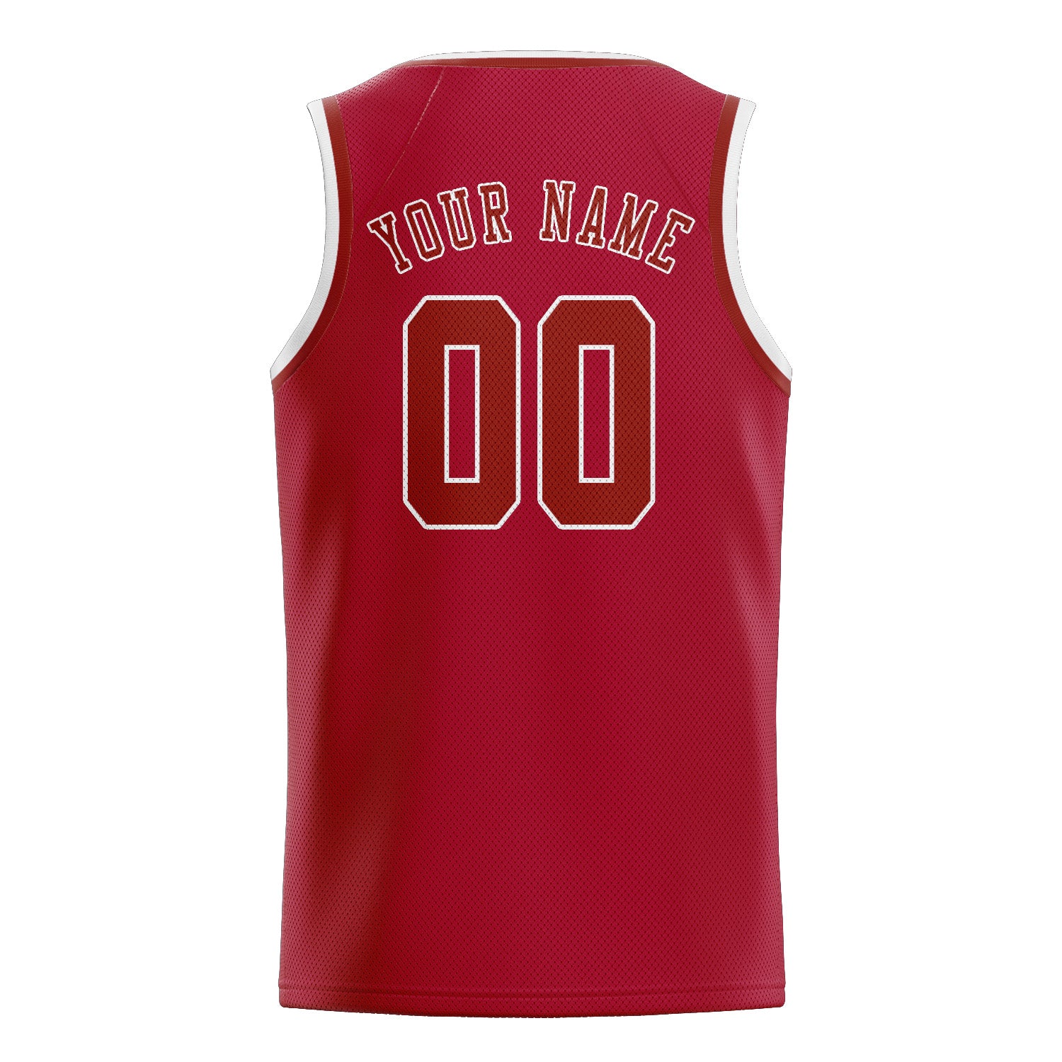 Maillot de basketball rouge corail personnalisé