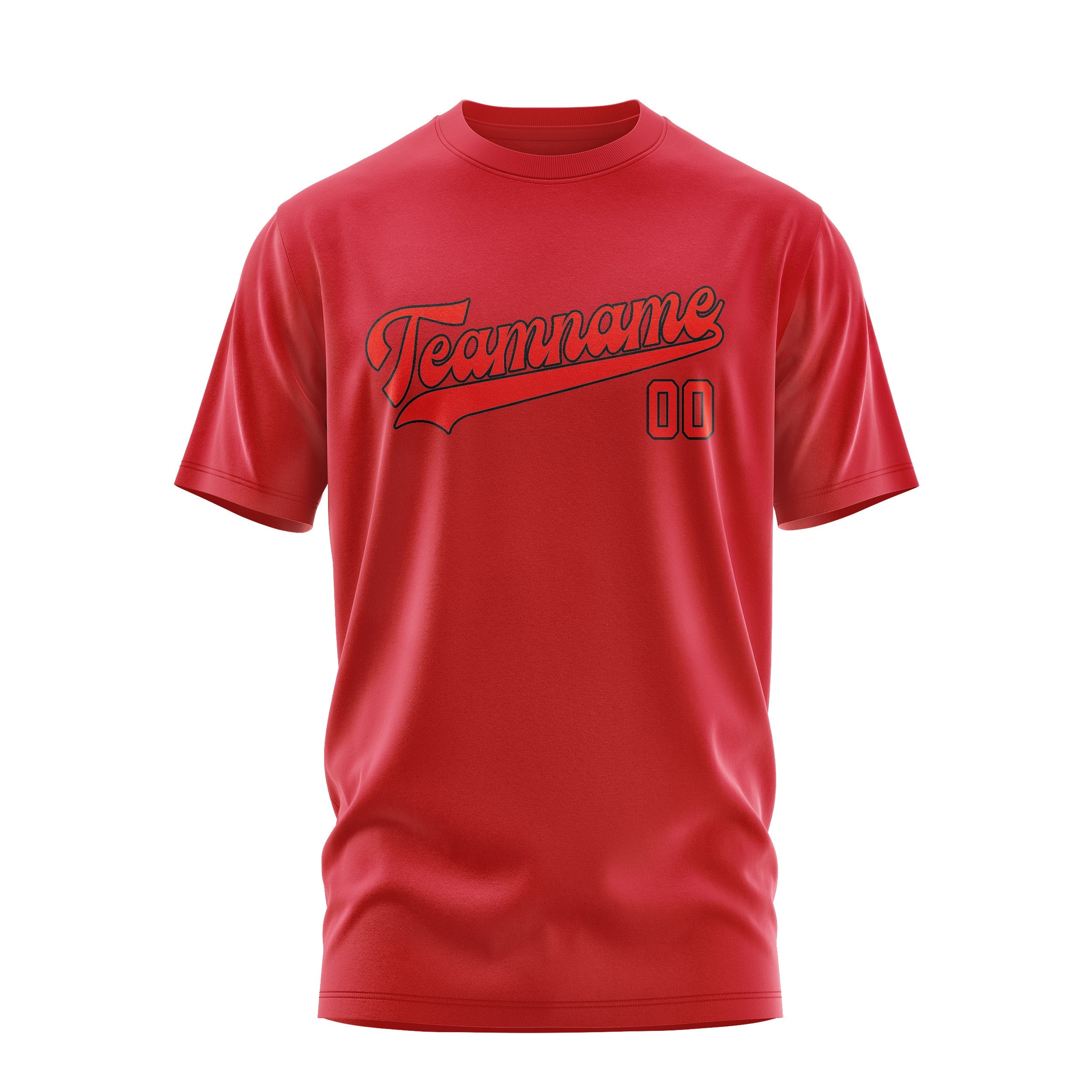 T-shirt personnalisé rouge orangé rouge