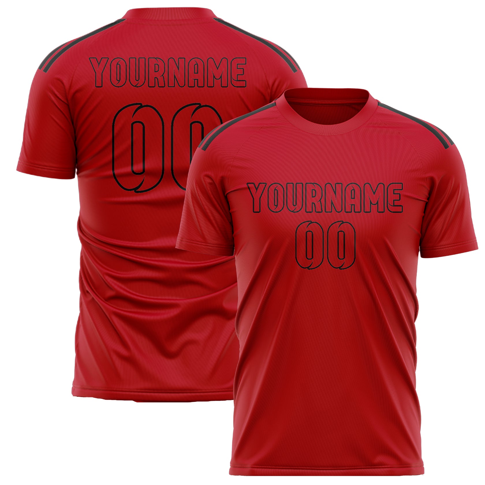 Maillot de football rouge personnalisé