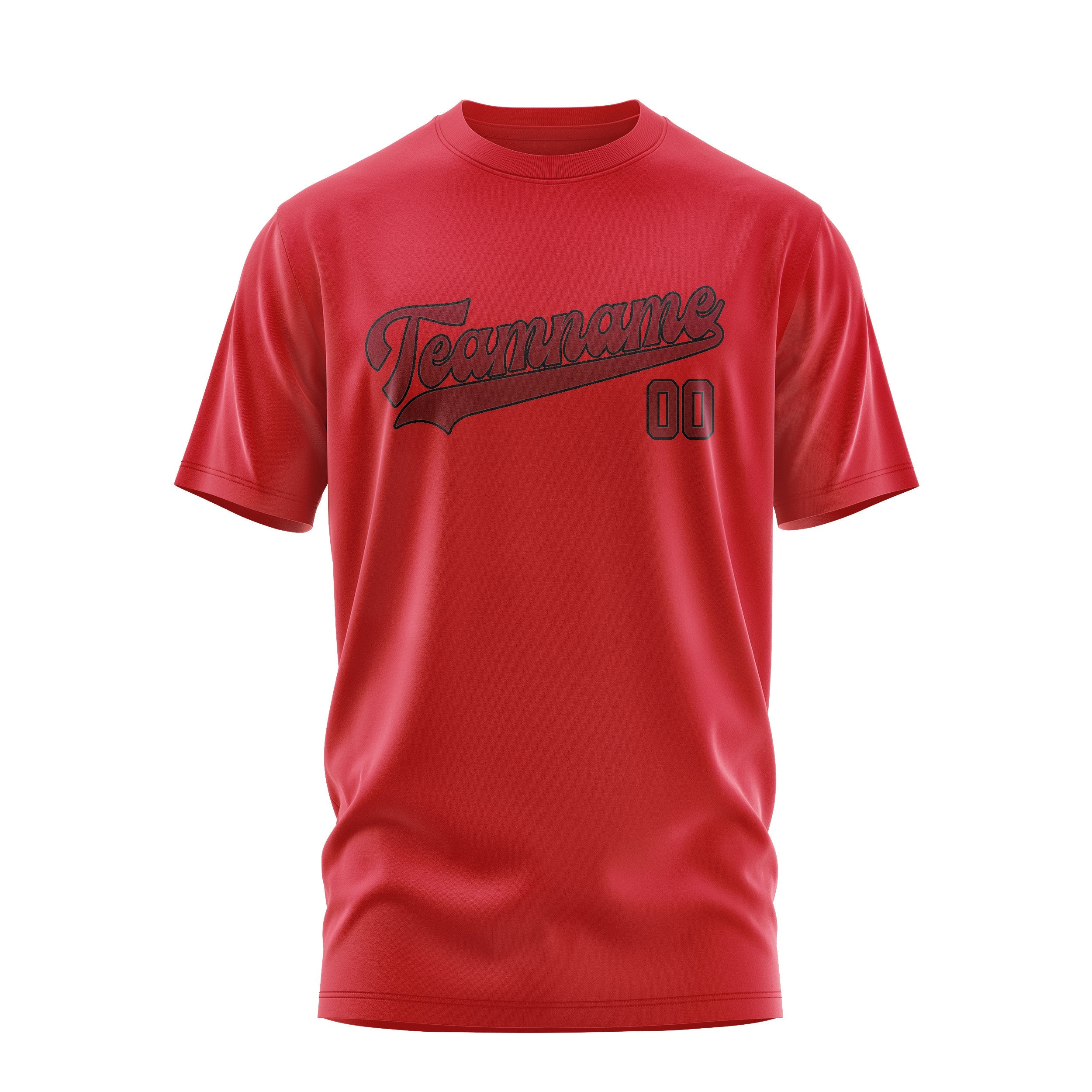 T-shirt rouge cramoisi personnalisé