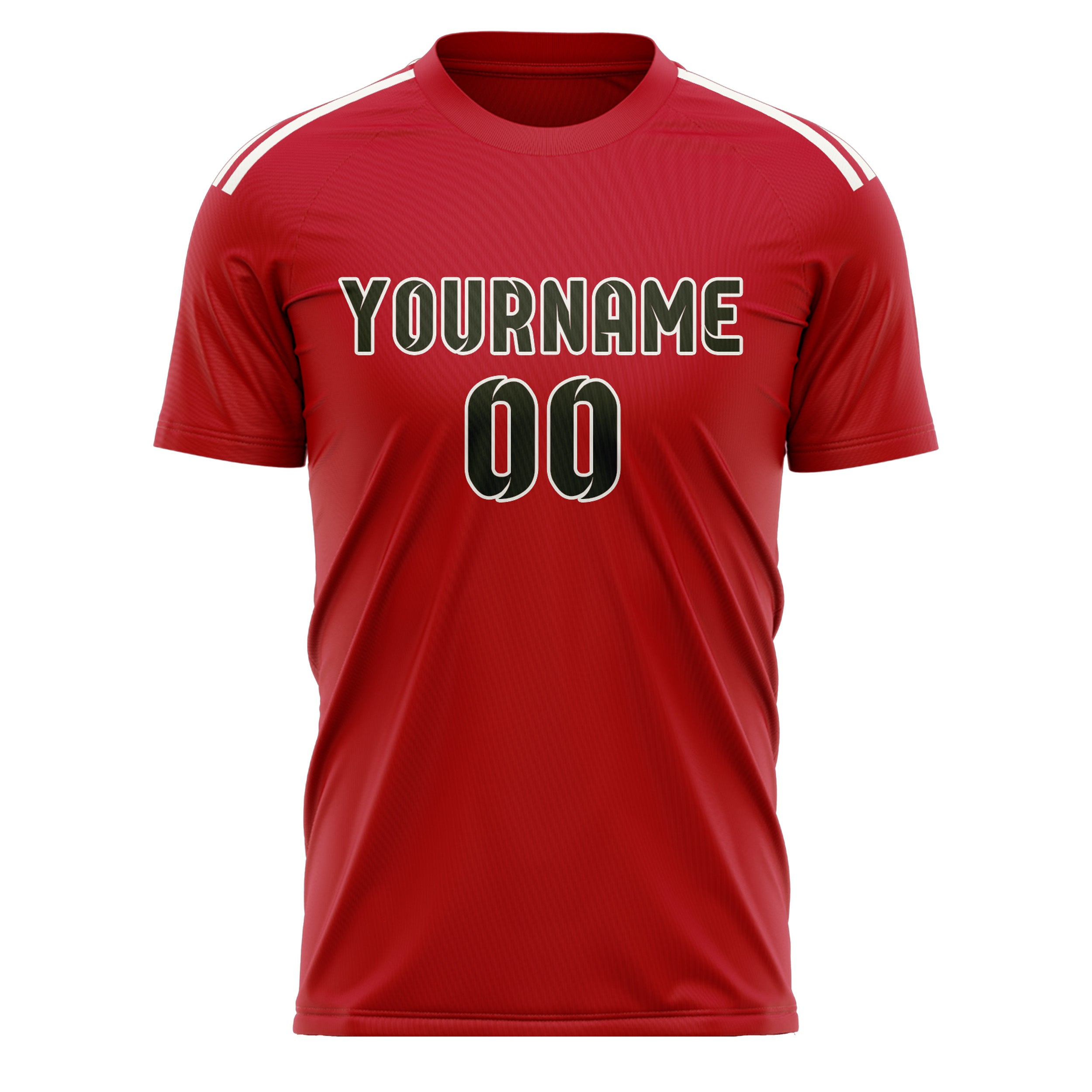 Maillot de football personnalisé rouge olive