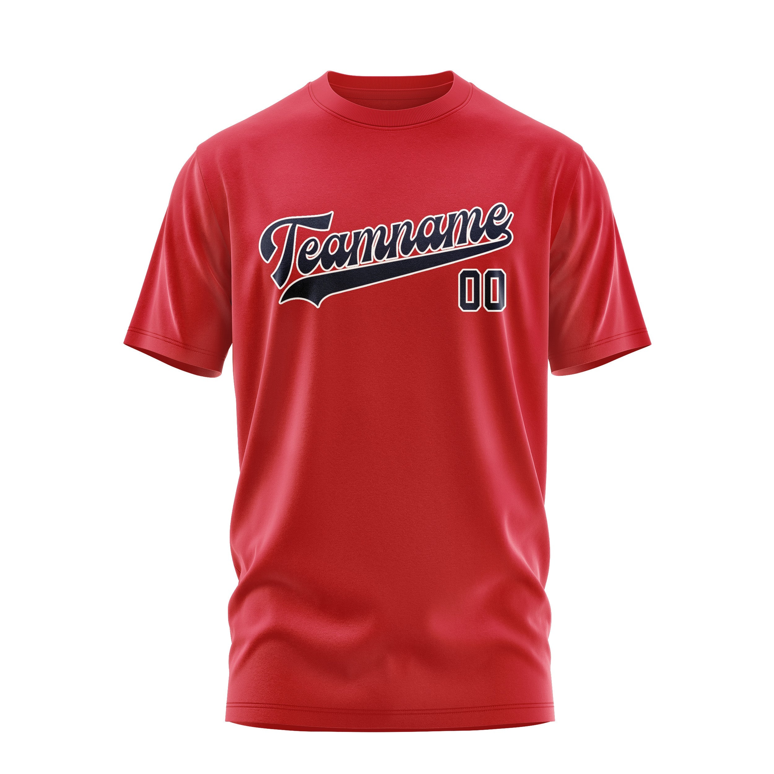 T-shirt rouge marine personnalisé