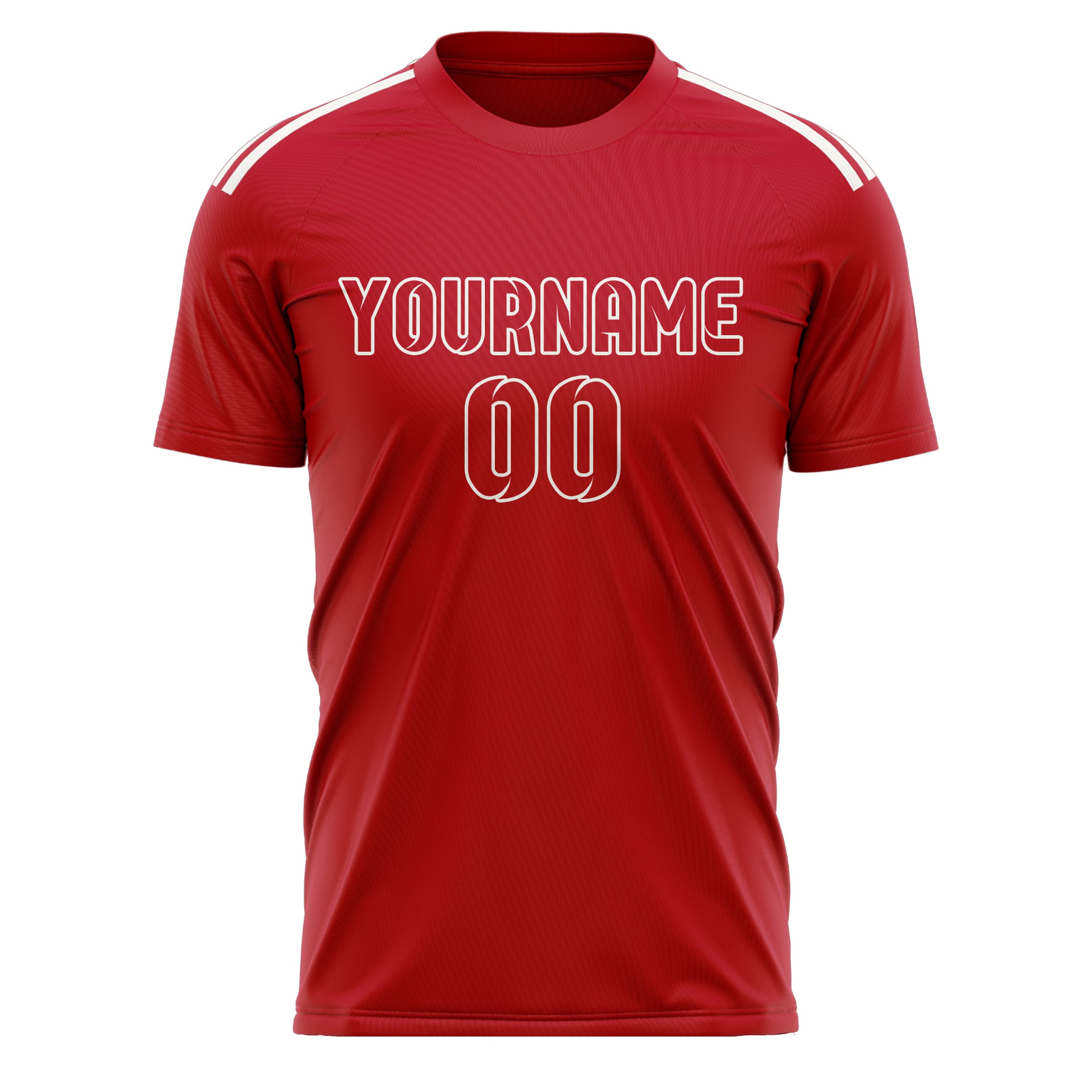 Maillot de football rouge personnalisé