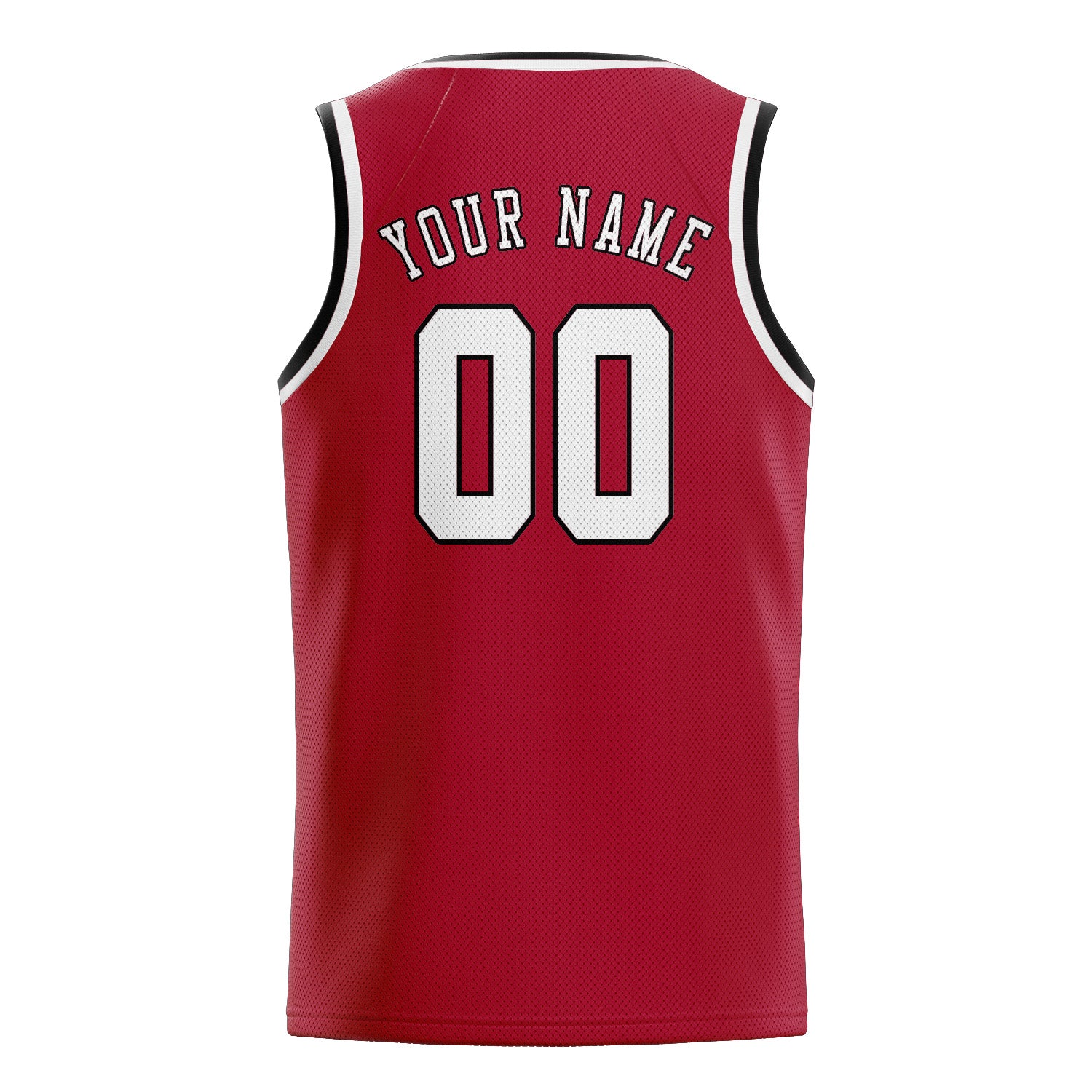Maillot de basketball rouge et blanc personnalisé