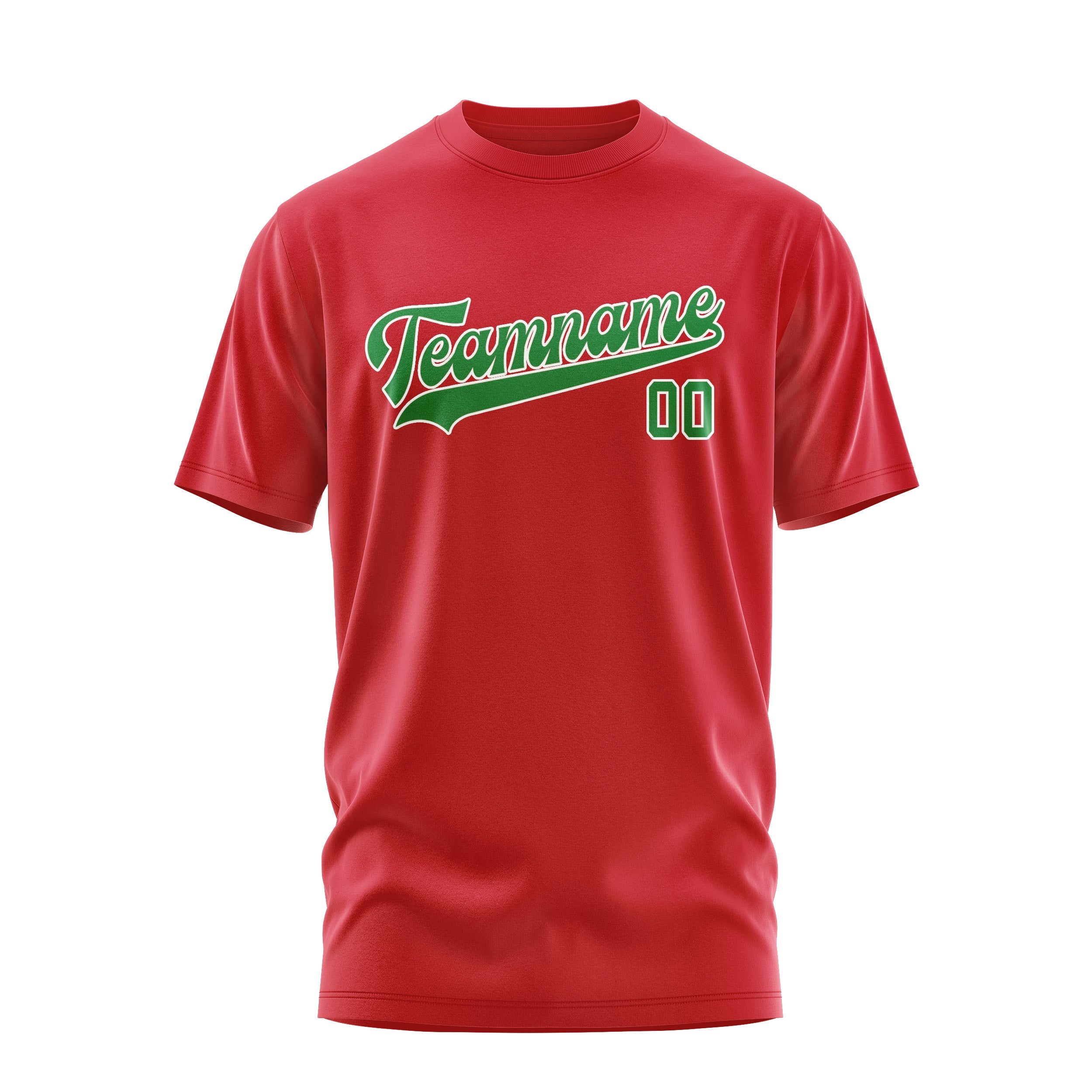 T-shirt personnalisé rouge émeraude vert émeraude