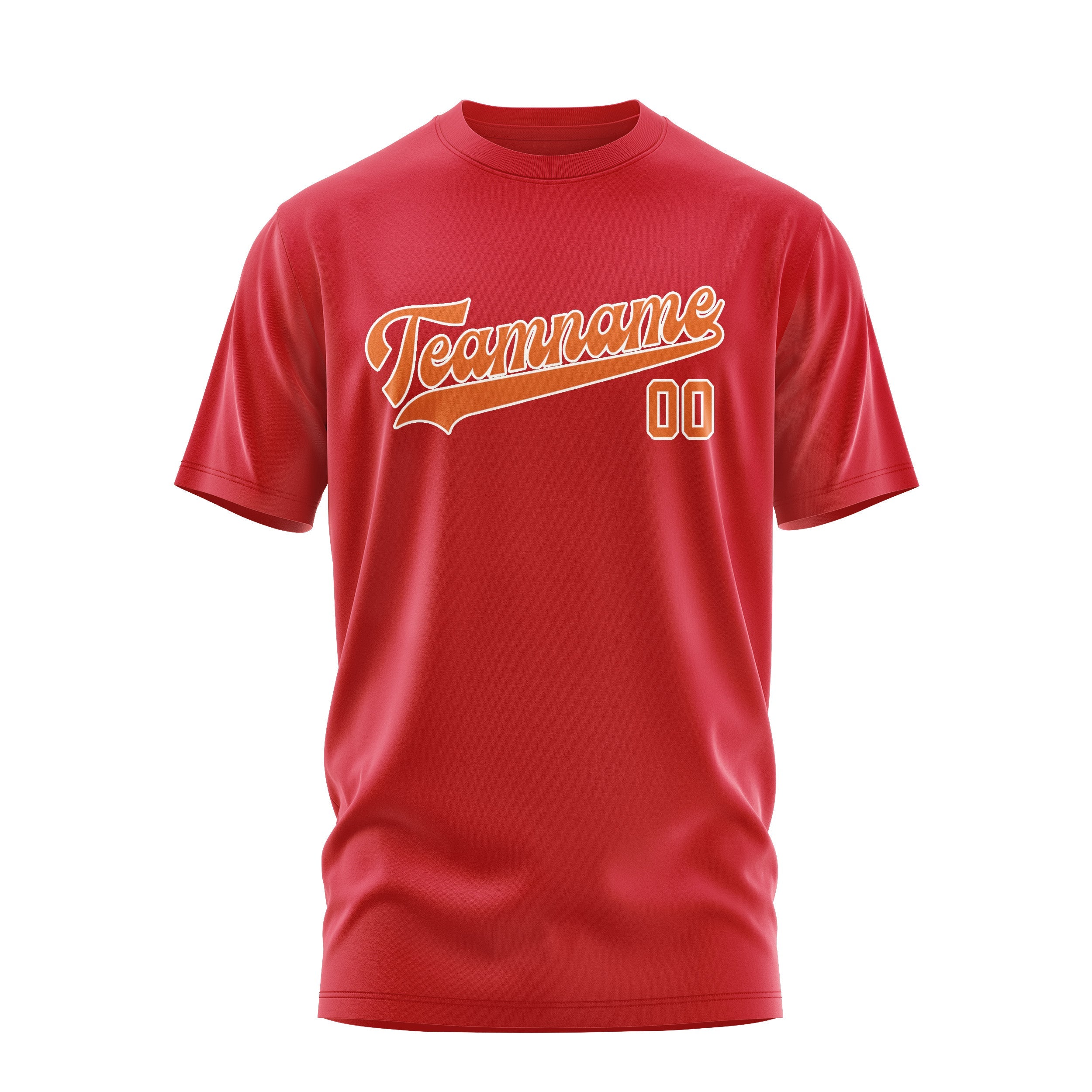 T-shirt personnalisé rouge orange