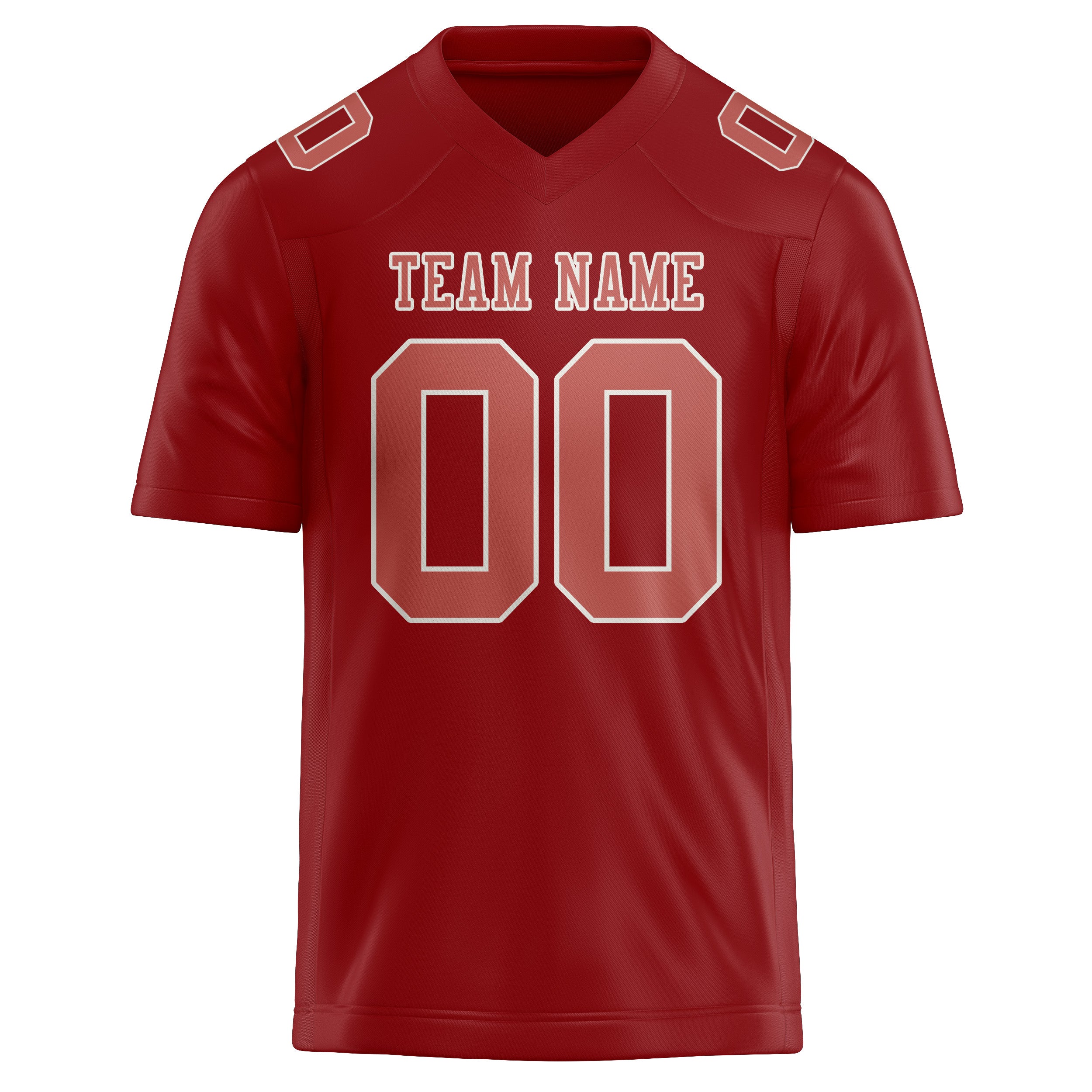 Maillot de football personnalisé Red Copper Rose