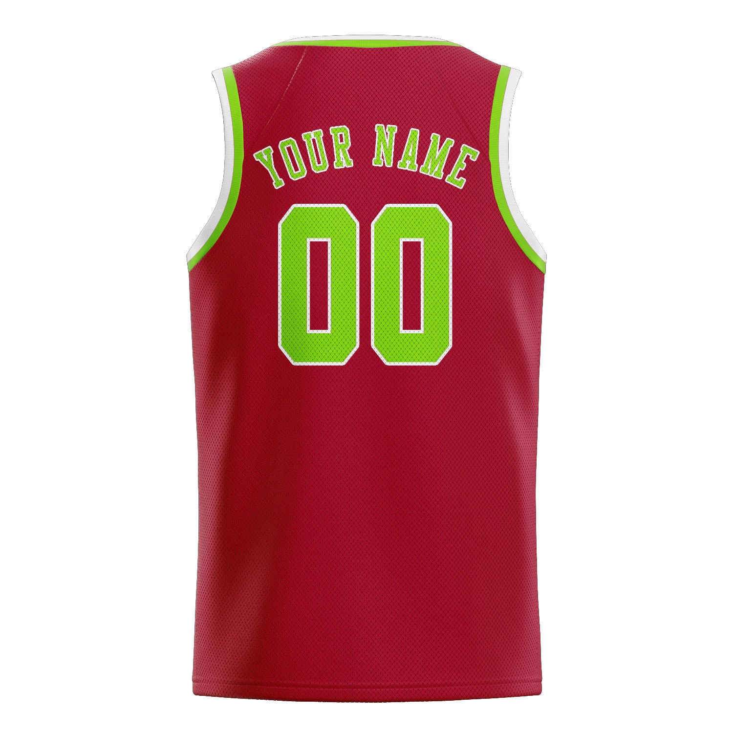 Maillot de basketball personnalisé rouge et vert émeraude