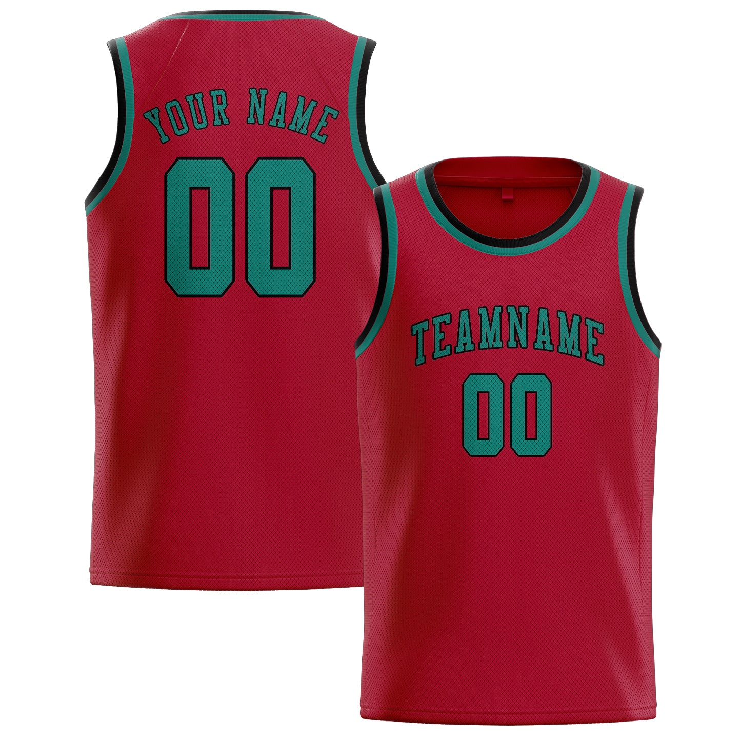 Maillot de basketball personnalisé rouge, bleu et vert