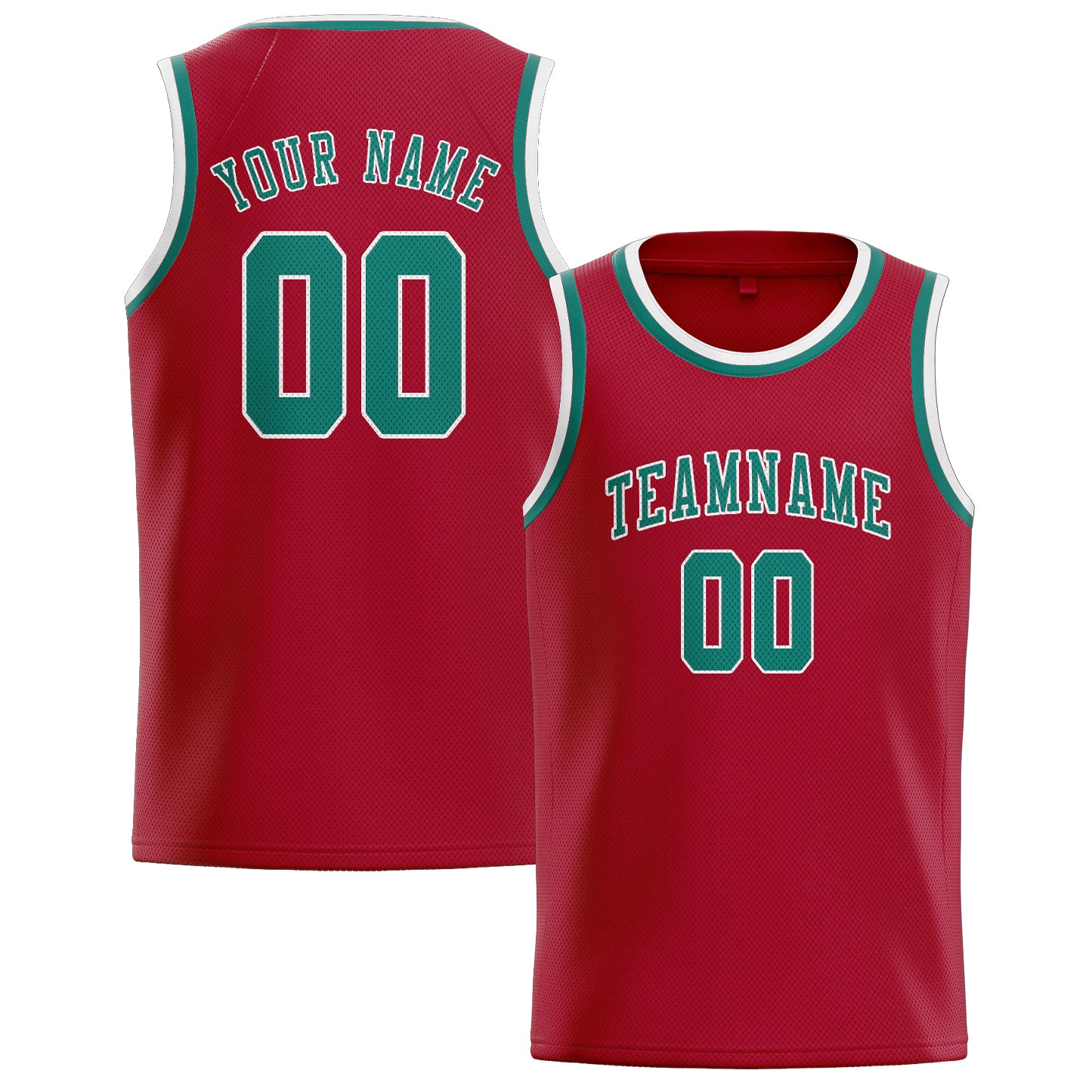 Maillot de basketball personnalisé rouge, bleu et vert