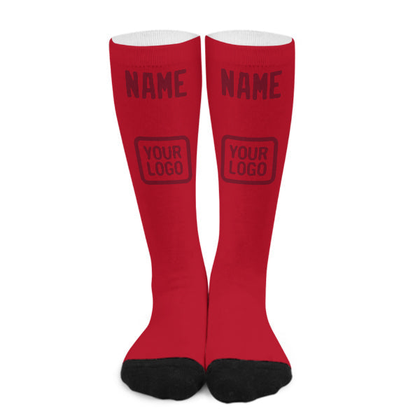 Chaussettes hautes rouges personnalisées