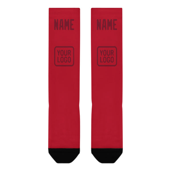 Chaussettes hautes rouges personnalisées