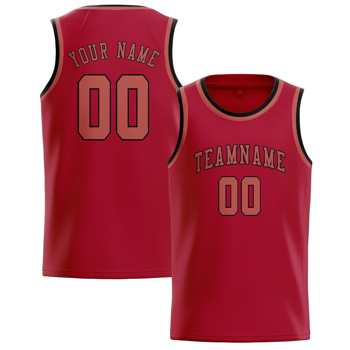Maillot de basketball personnalisé Red Copper Rose