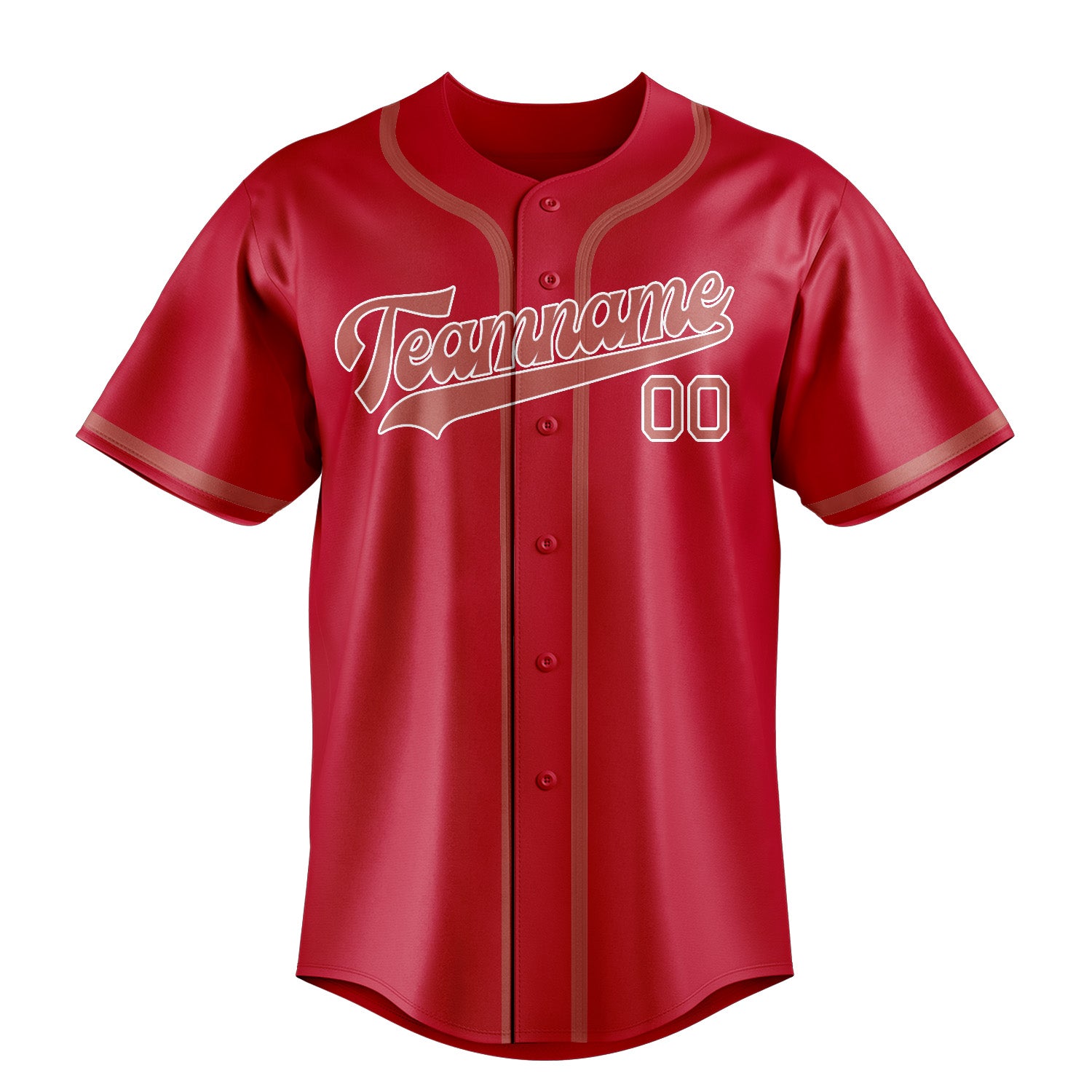 Maillot de baseball personnalisé Red Copper Rose