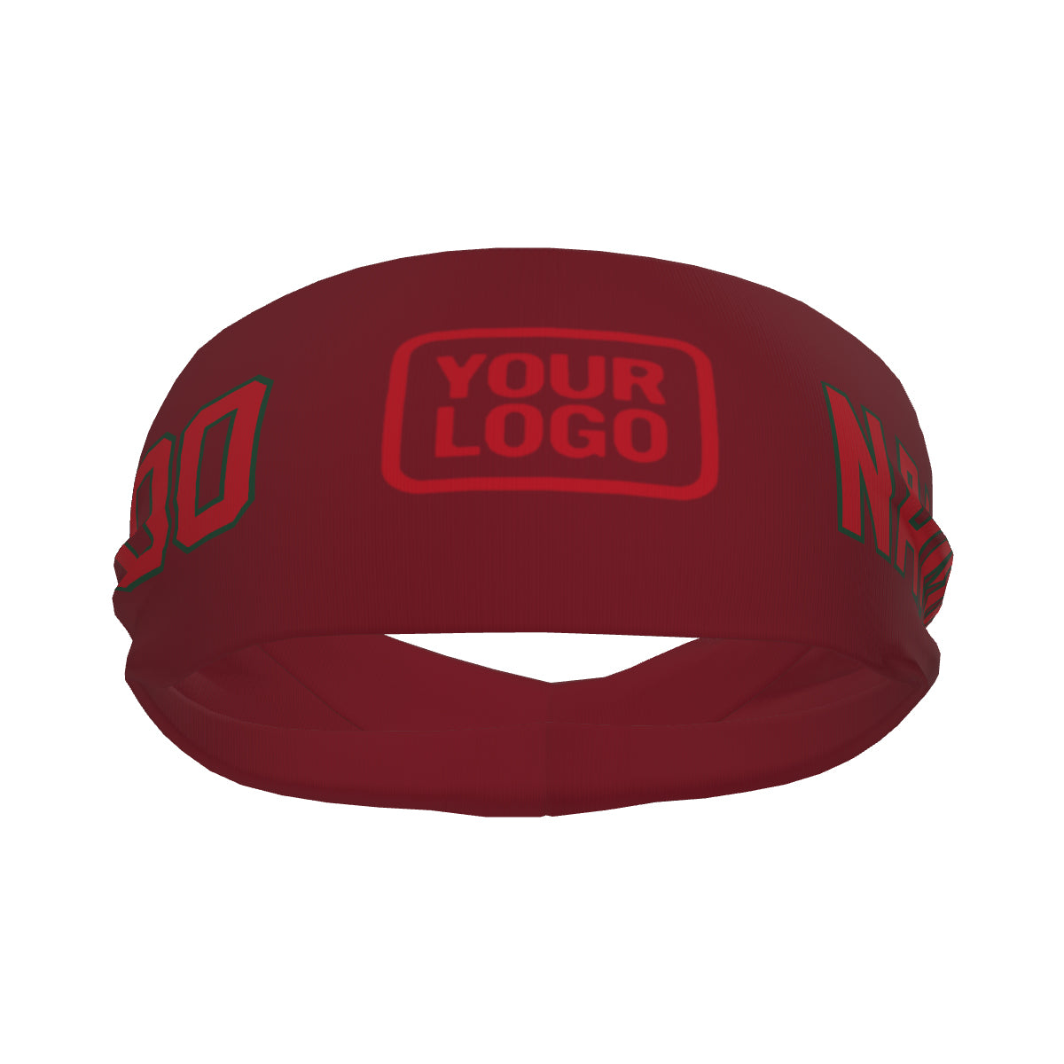 Bandeau de sport rouge cramoisi personnalisé