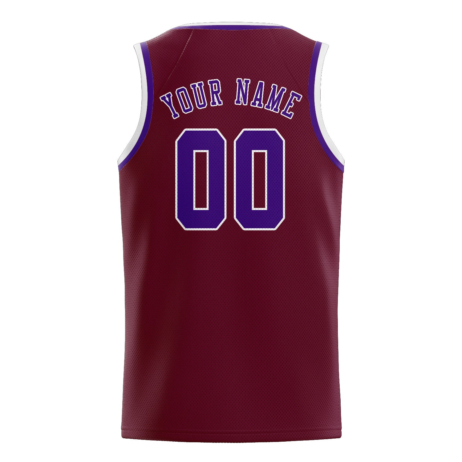 Maillot de basketball personnalisé rouge cramoisi et violet