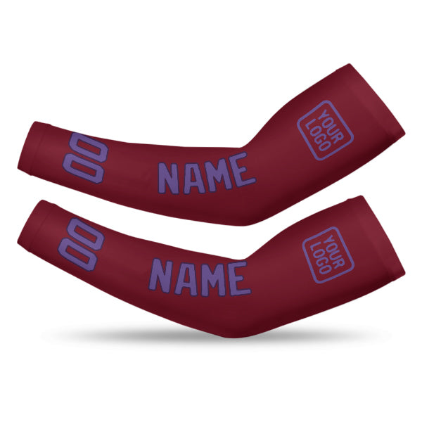 Manchon personnalisé rouge cramoisi violet clair