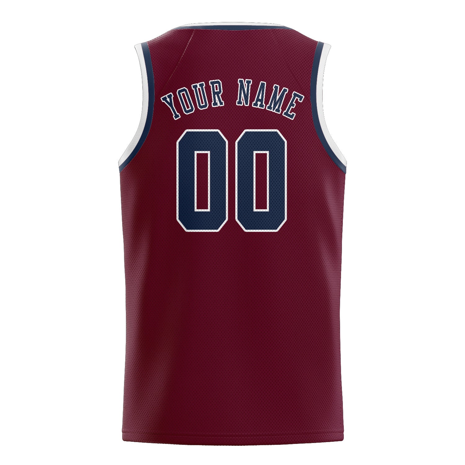 Maillot de basketball personnalisé rouge cramoisi et bleu