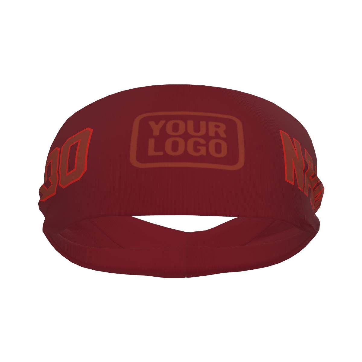 Bandeau de sport personnalisé rouge cramoisi et corail