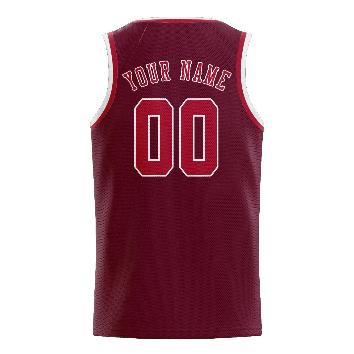 Maillot de basketball rouge cramoisi personnalisé