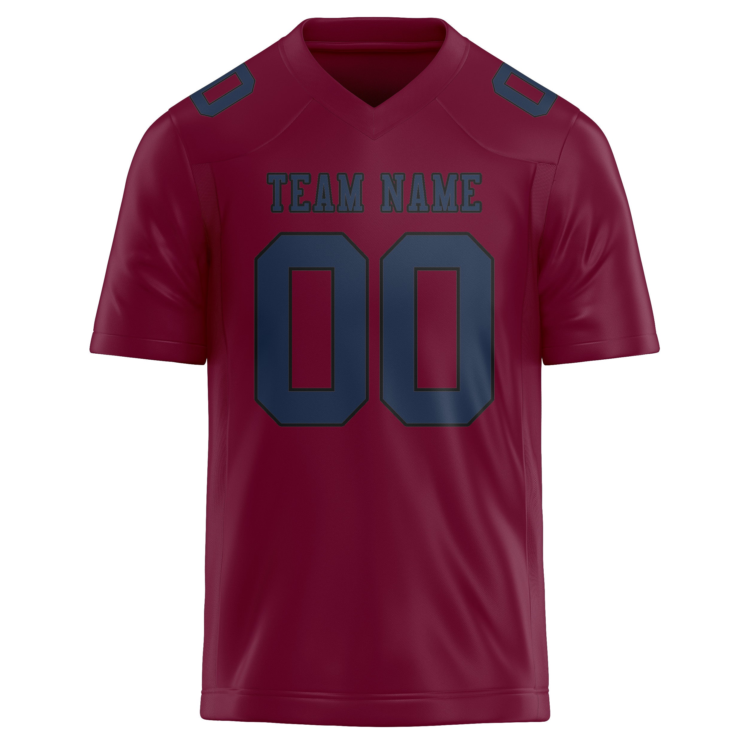 Custom Crimson Red Blue Football Jersey