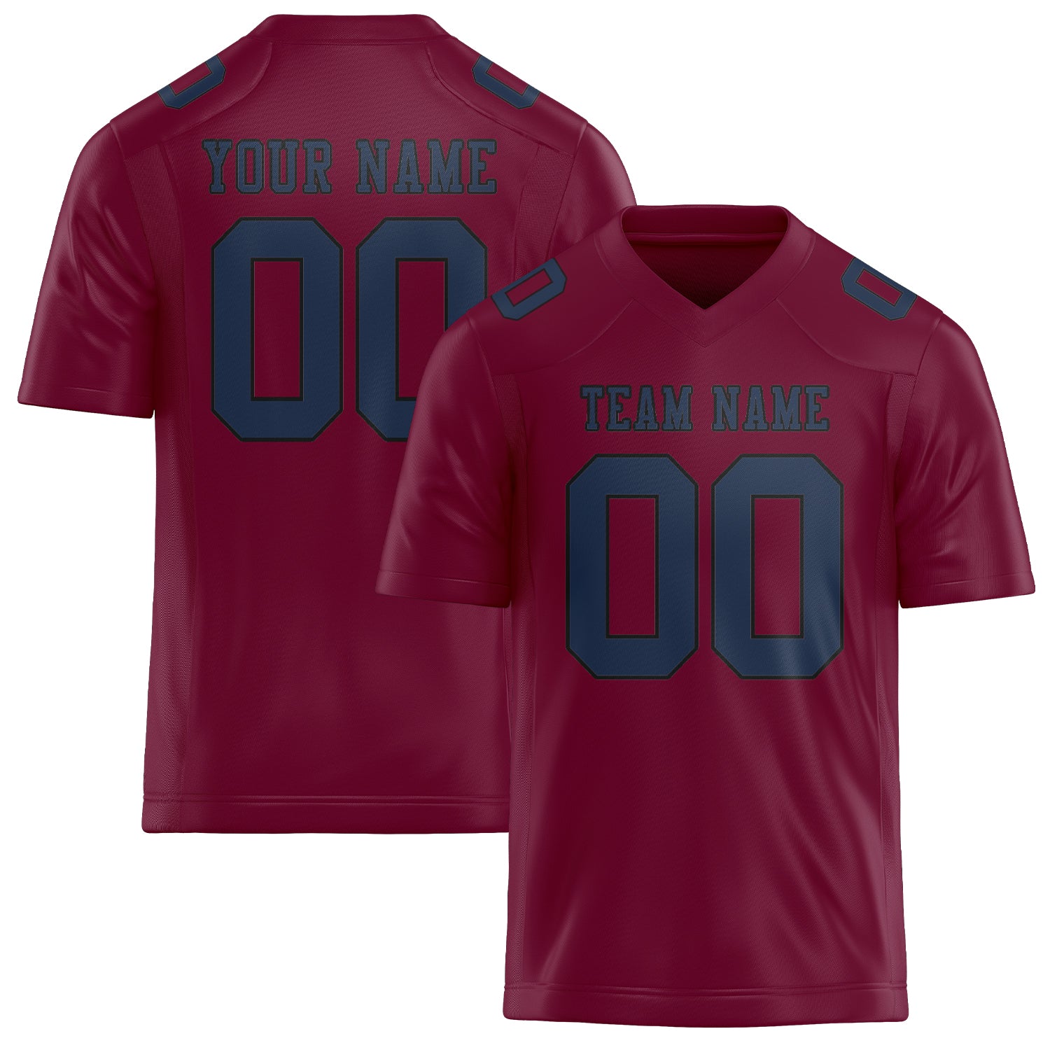 Custom Crimson Red Blue Football Jersey
