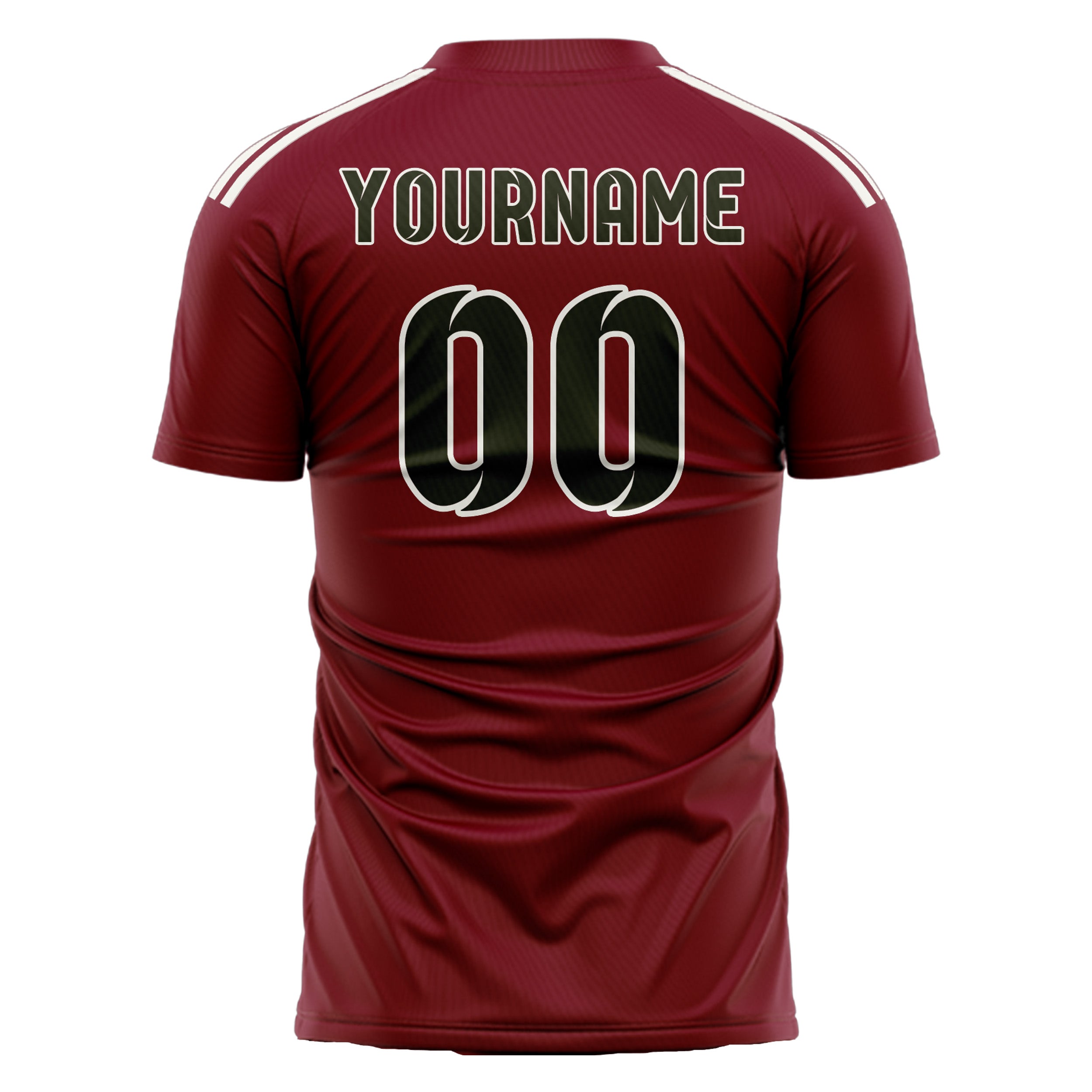 Maillot de football personnalisé rouge olive