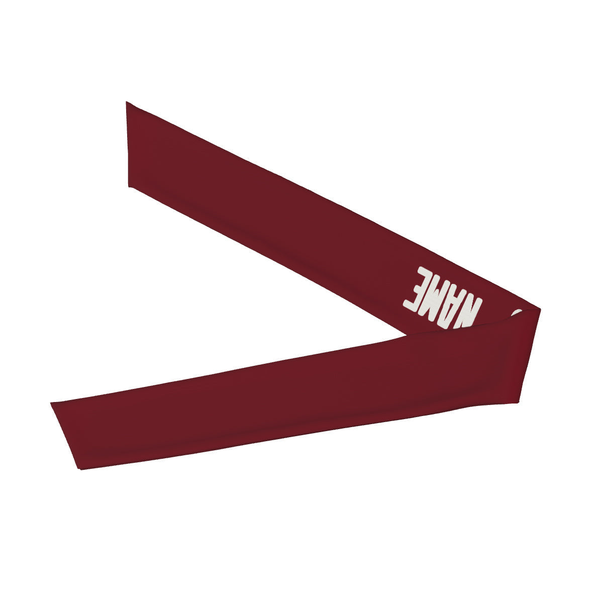 Bandeau personnalisé rouge cramoisi et blanc