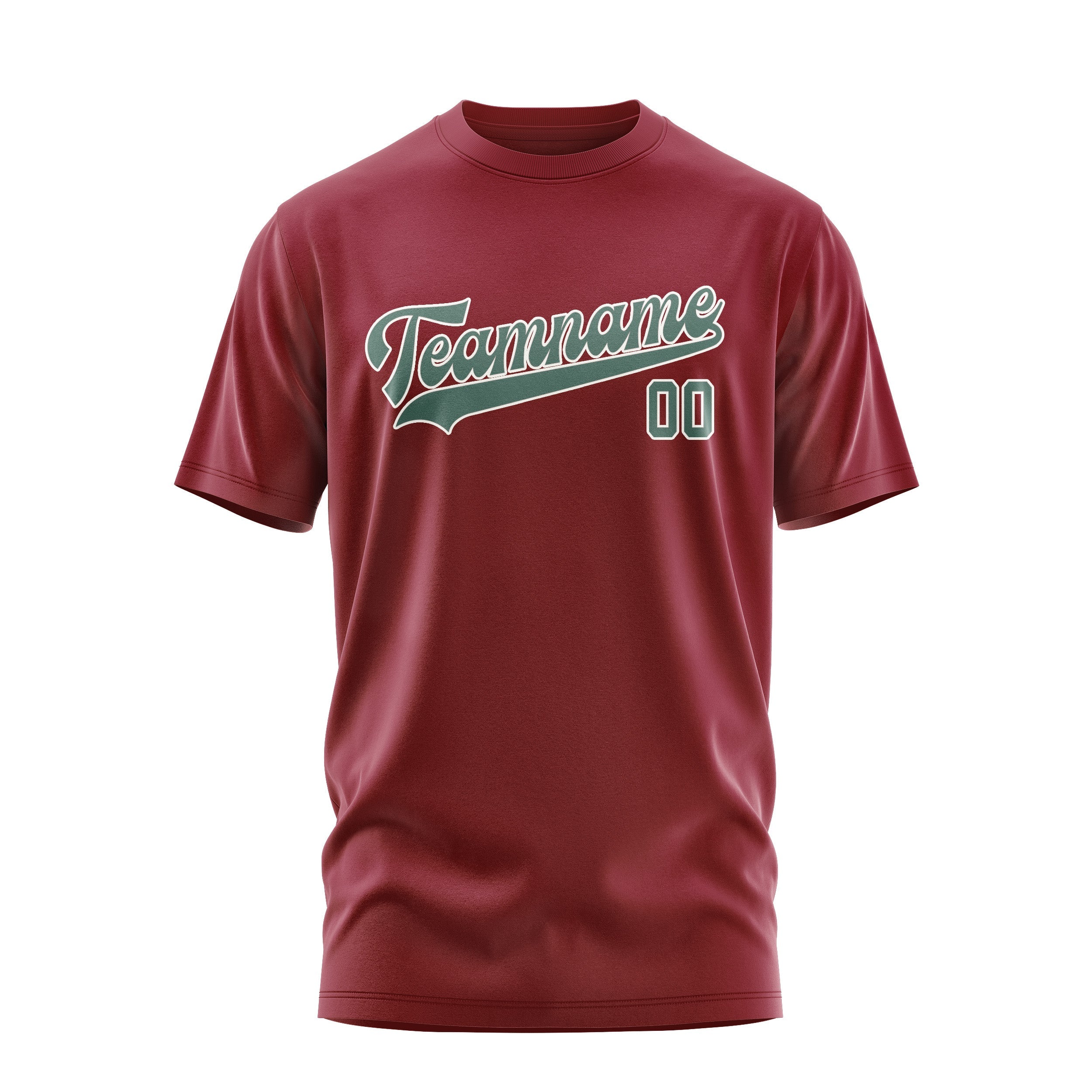 Custom Crimson Red Blue Green T-Shirt