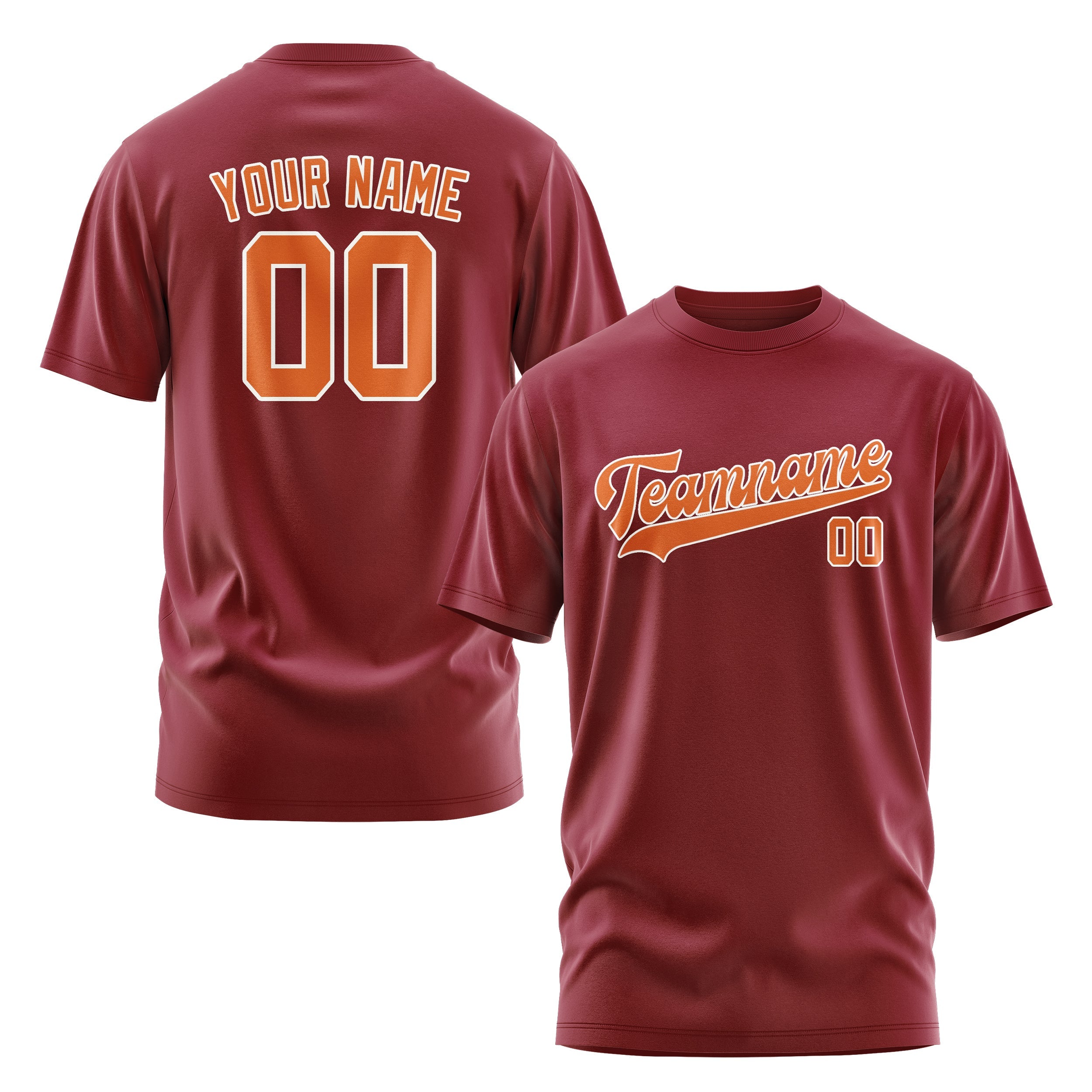 Custom Crimson Red Orange T-Shirt