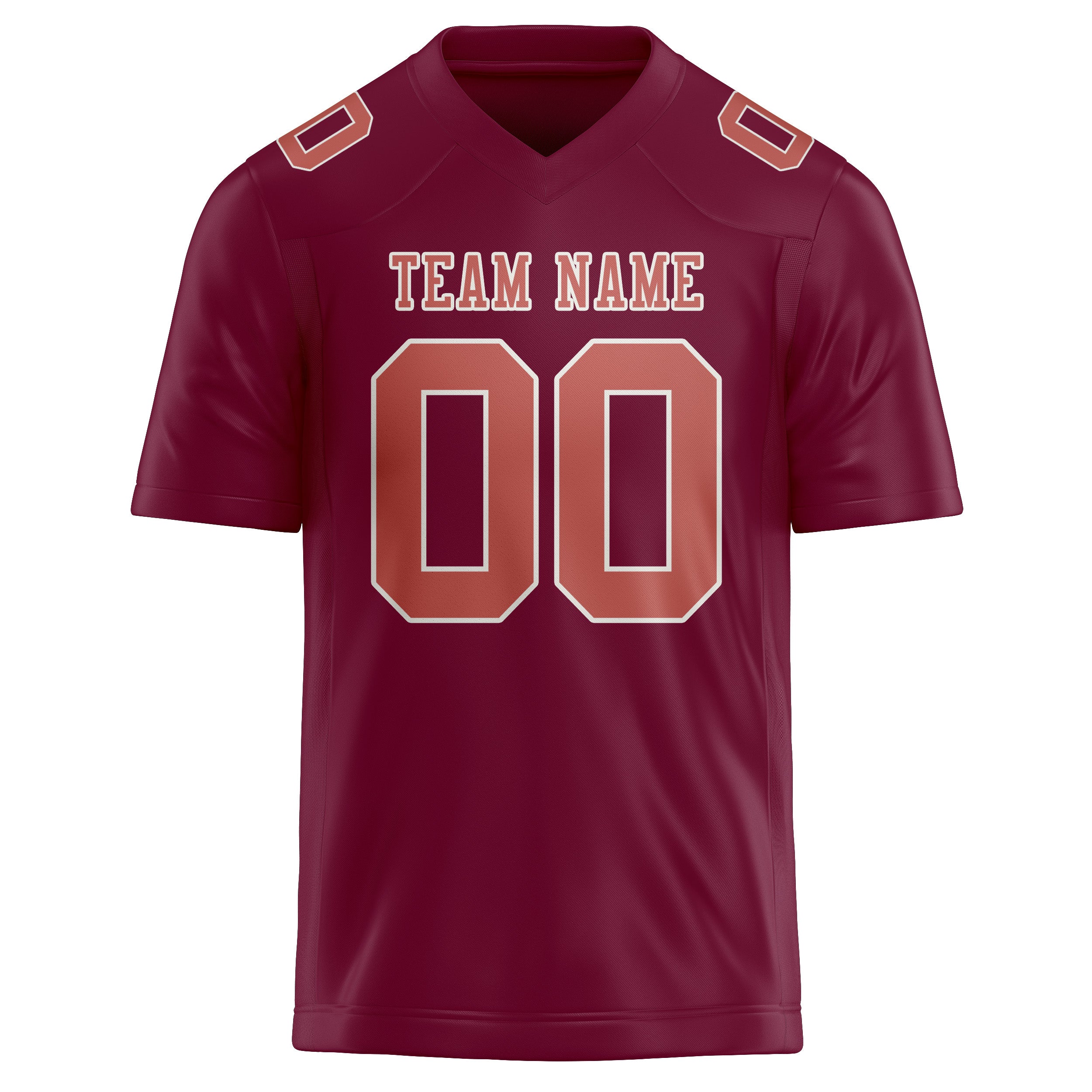 Maillot de football personnalisé Crimson Red Copper Rose