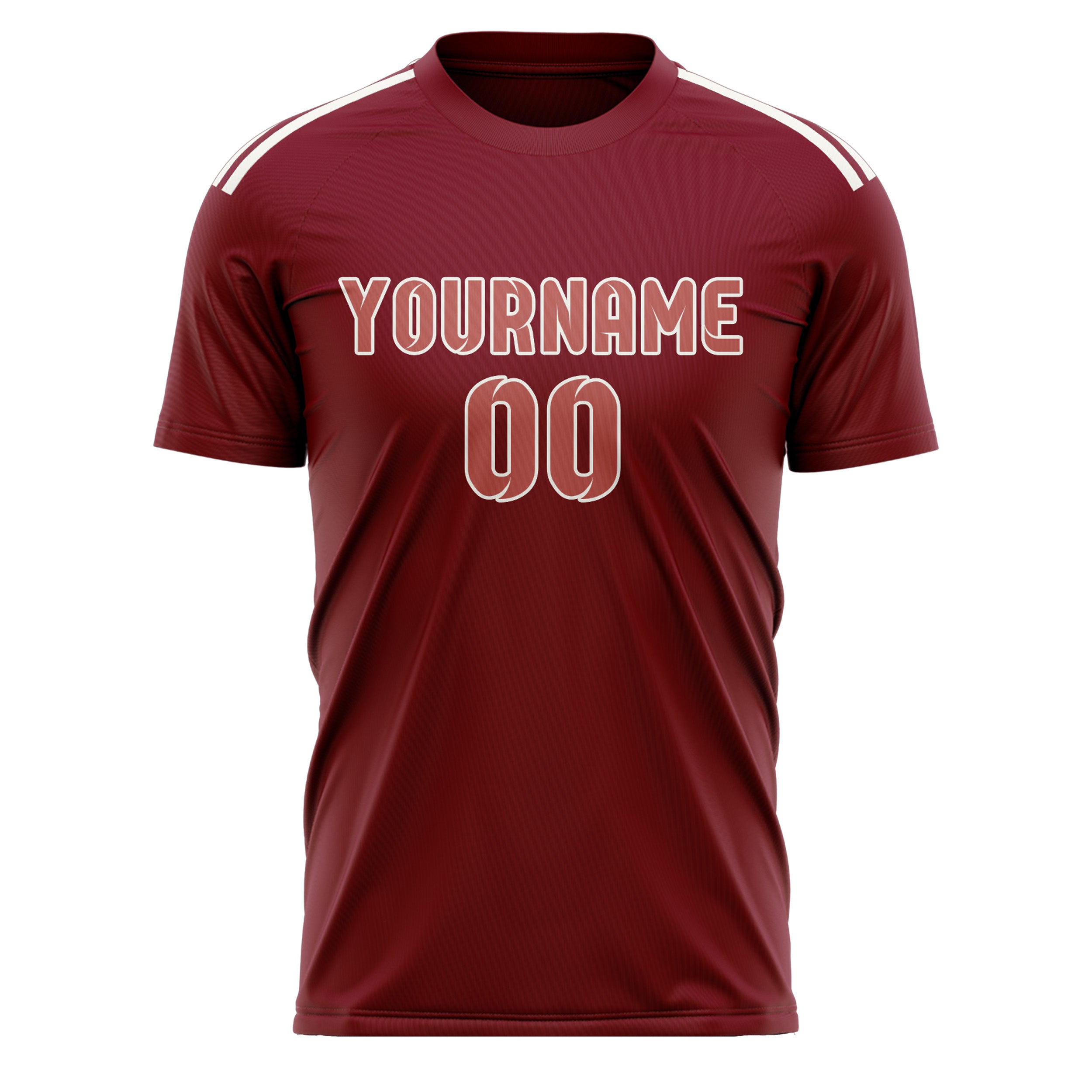 Maillot de football personnalisé Crimson Red Copper Rose