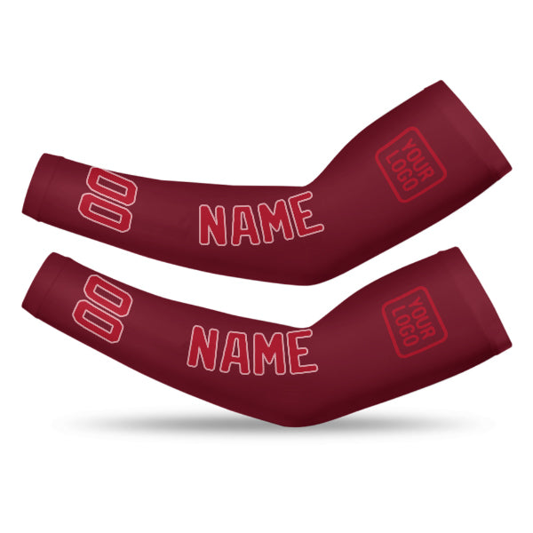 Manchon de bras rouge cramoisi personnalisé