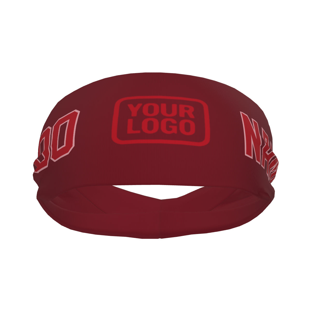 Bandeau de sport rouge cramoisi personnalisé