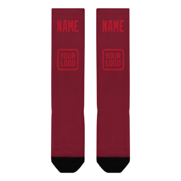 Chaussettes hautes rouges personnalisées