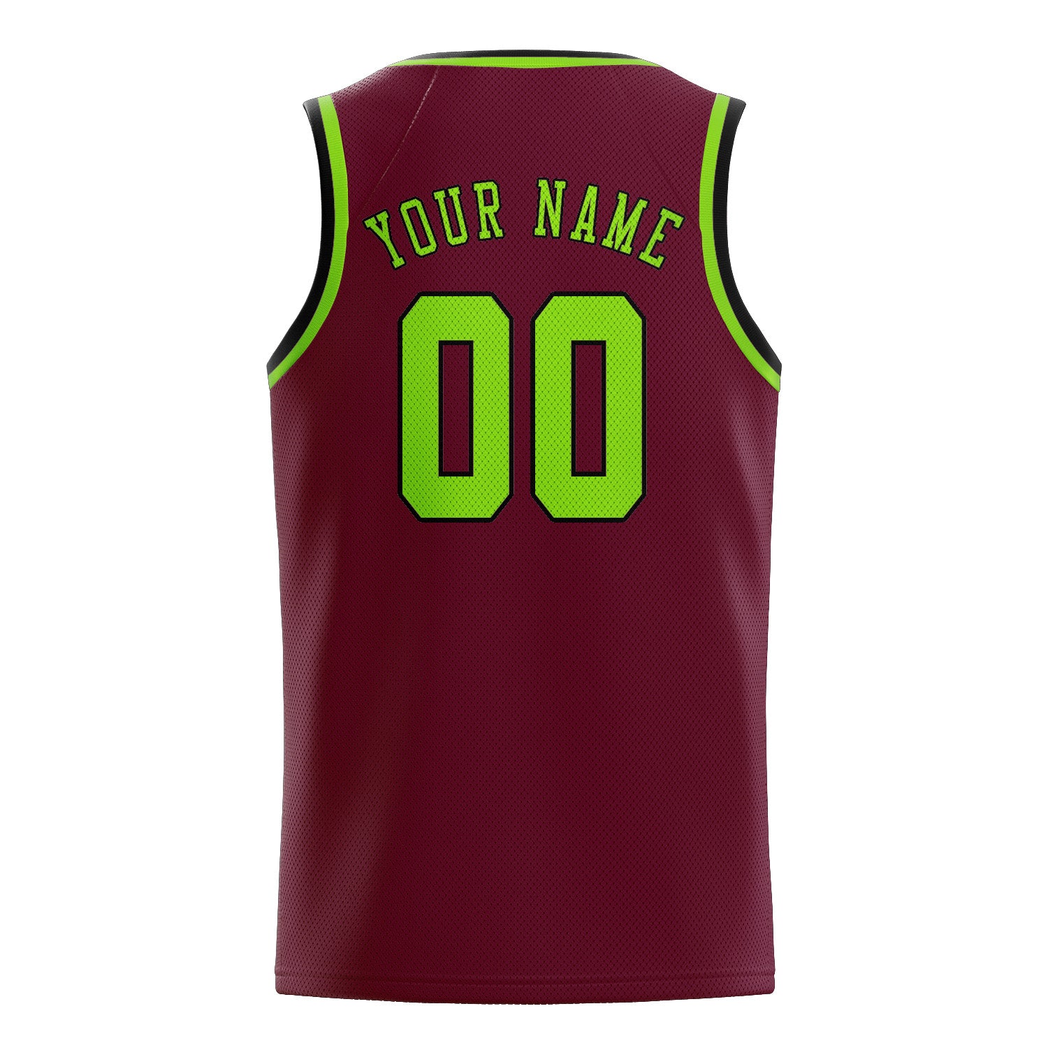 Maillot de basketball personnalisé rouge cramoisi et vert émeraude